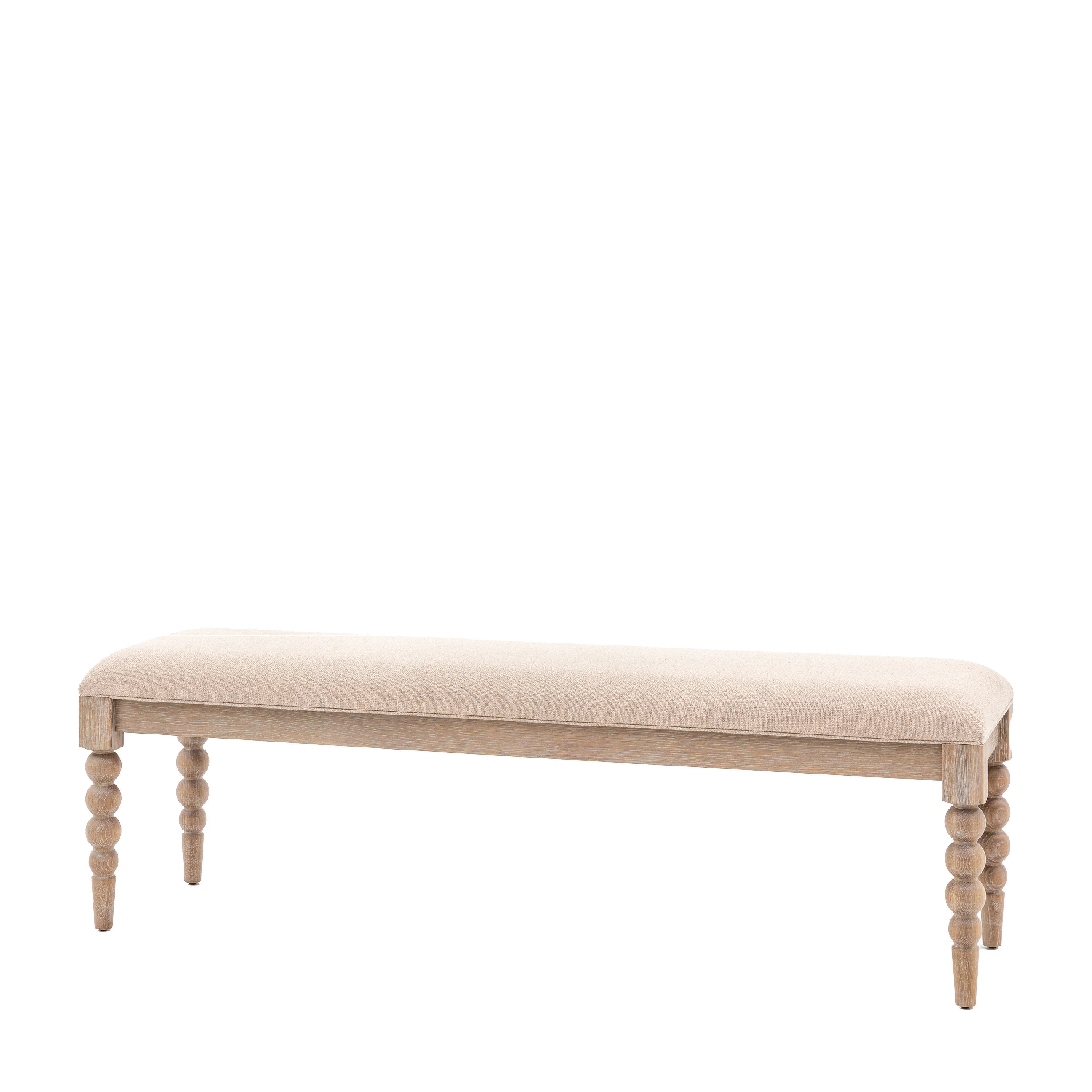 Artisan Bobbin Dining Bench | Limewashed Oak - Image 3