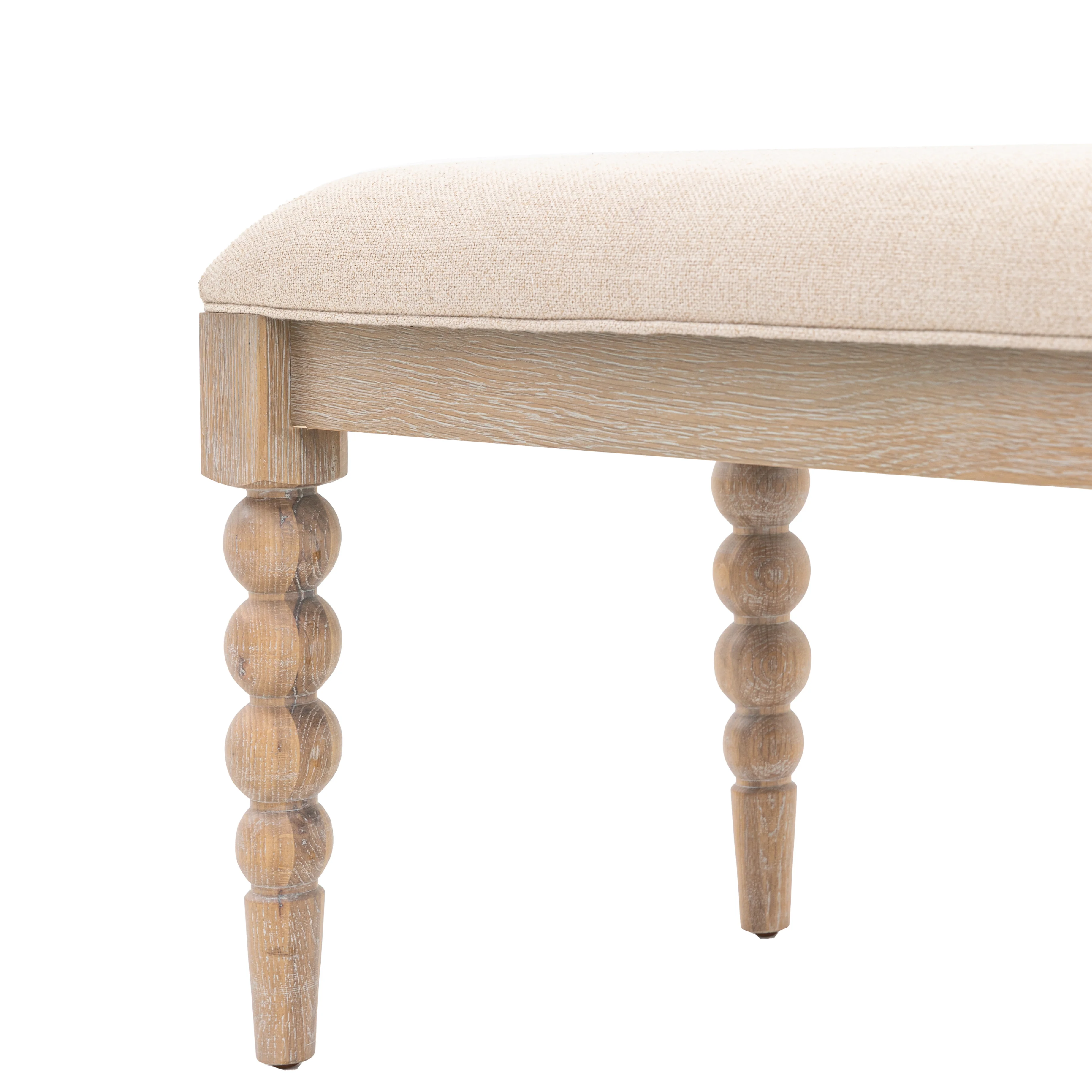 Artisan Bobbin Dining Bench | Limewashed Oak - Image 5