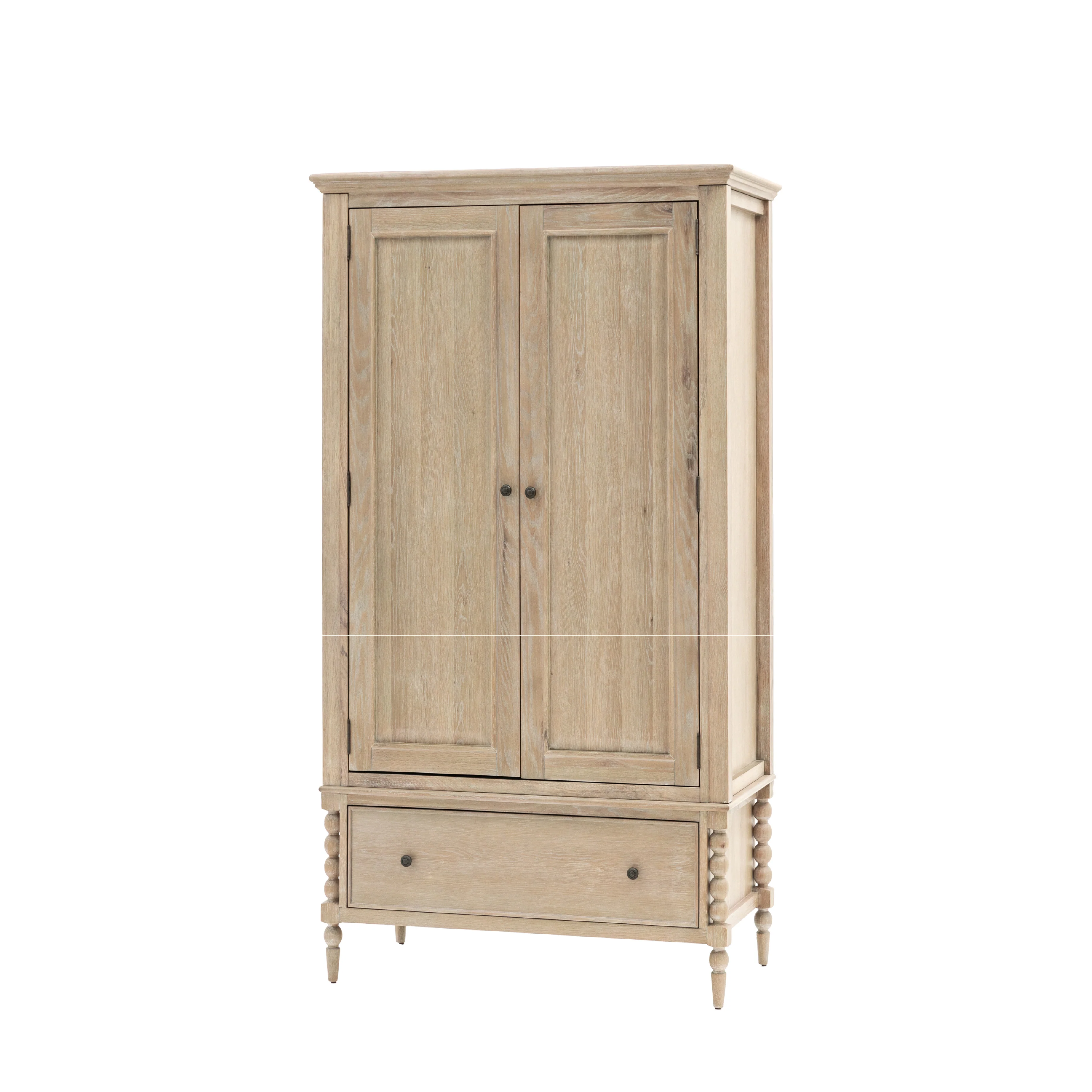 Artisan Bobbin Wardrobe | Limewashed Oak - Image 3