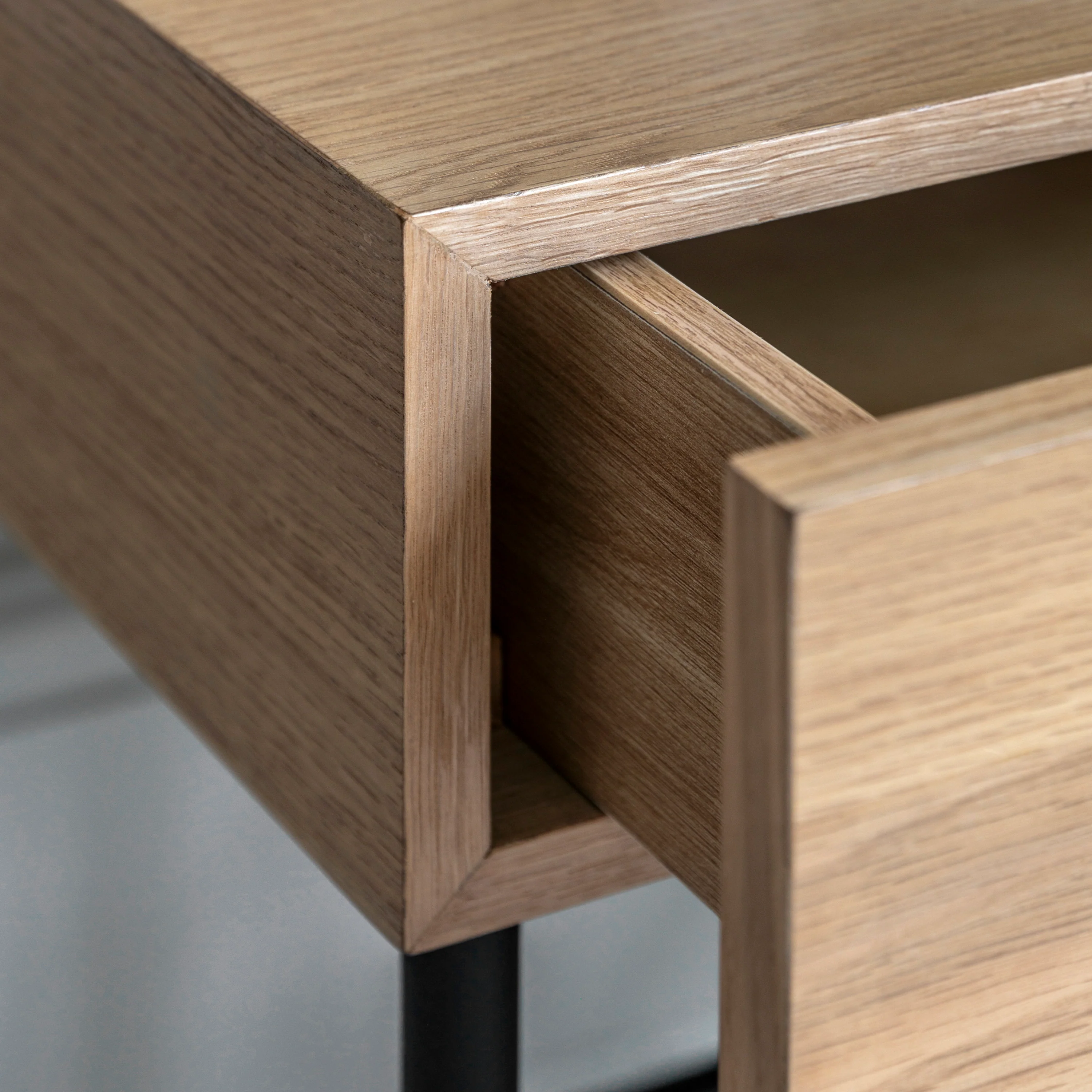 Ashdown Bedside Table with Drawer | Natural Oak - Image 3