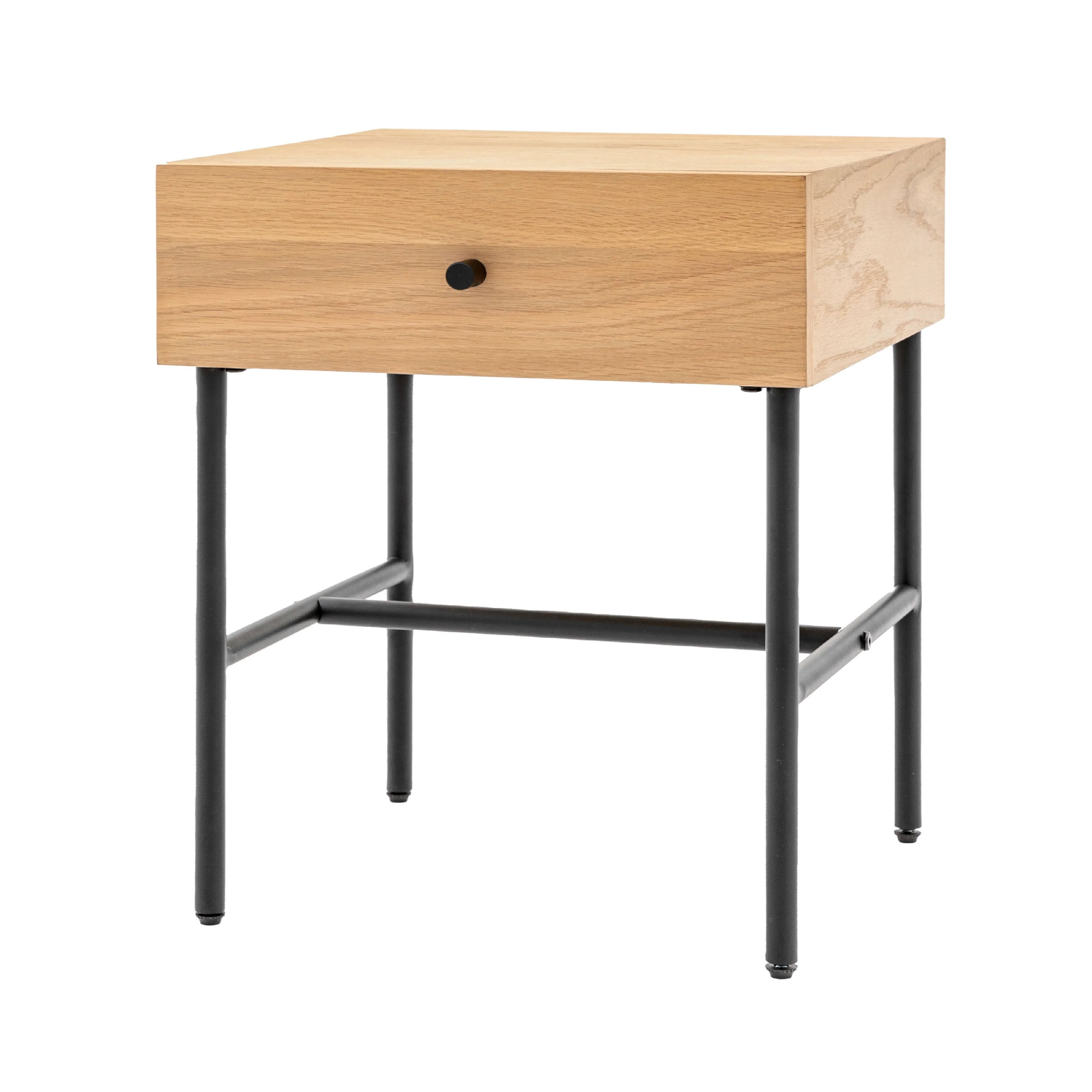 Ashdown Bedside Table with Drawer | Natural Oak - Image 4