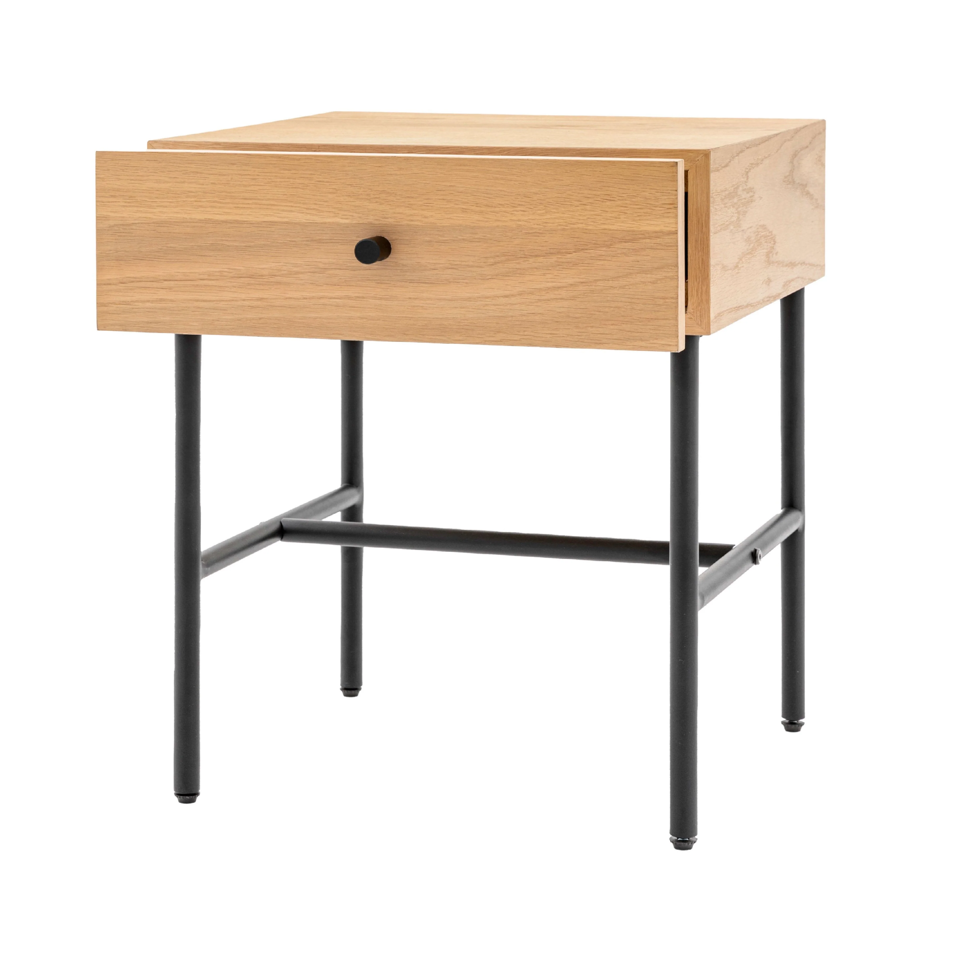 Ashdown Bedside Table with Drawer | Natural Oak - Image 5