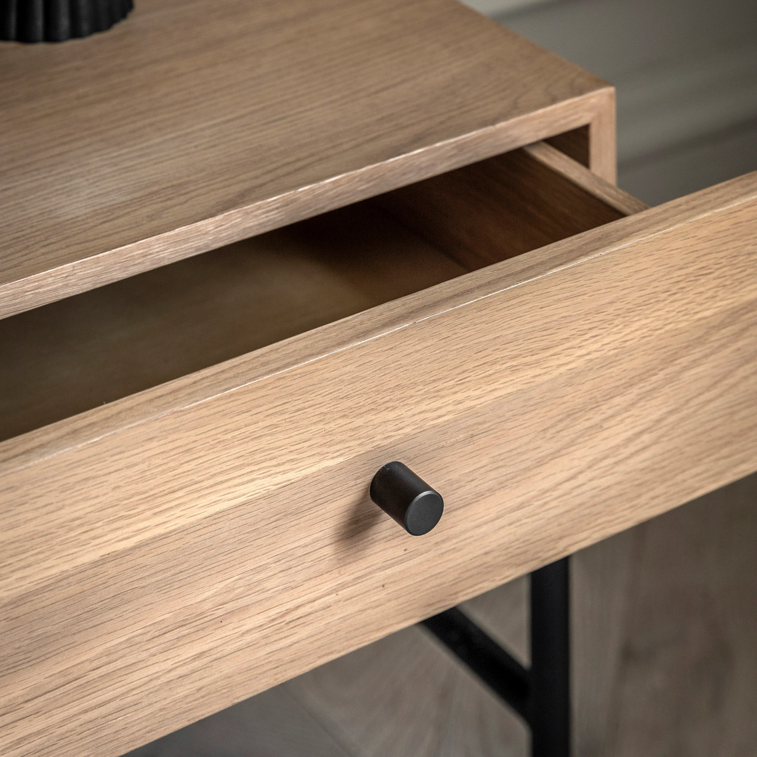 Ashdown Bedside Table with Drawer | Natural Oak - Image 6