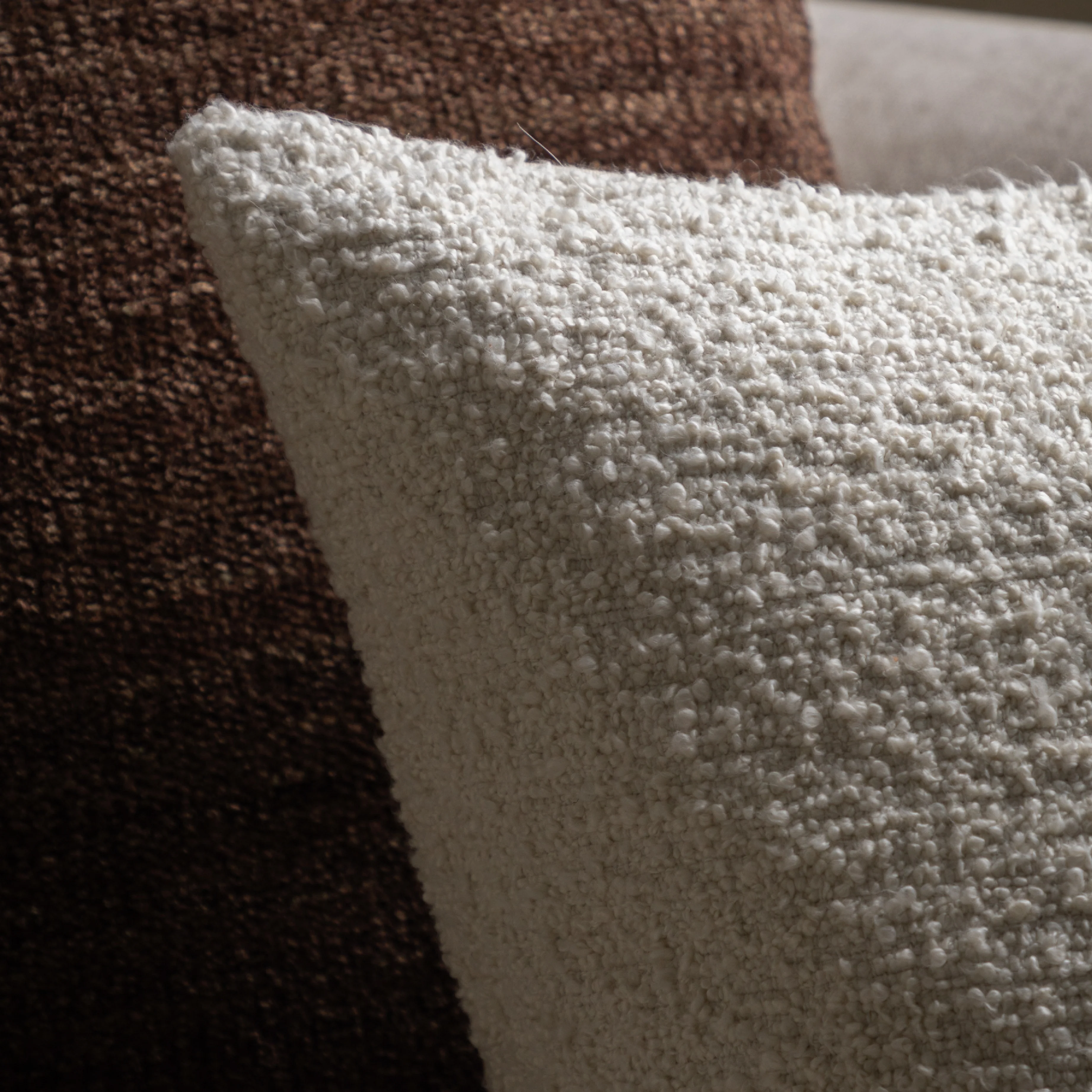 Ashdown Boucle Cushion | Ivory | 50cm - Image 2