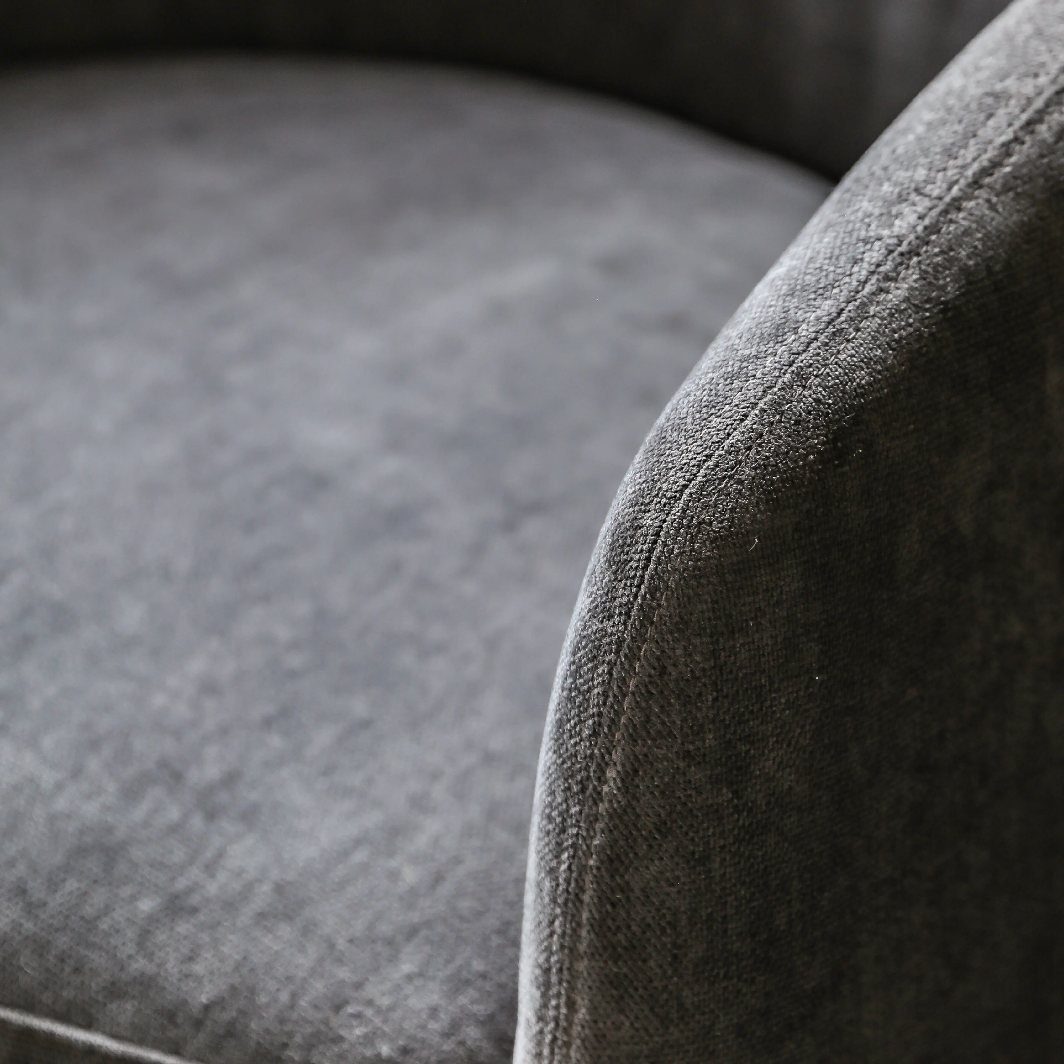 Asko Retro Armchair & Footstool | Anthracite Grey - Image 2