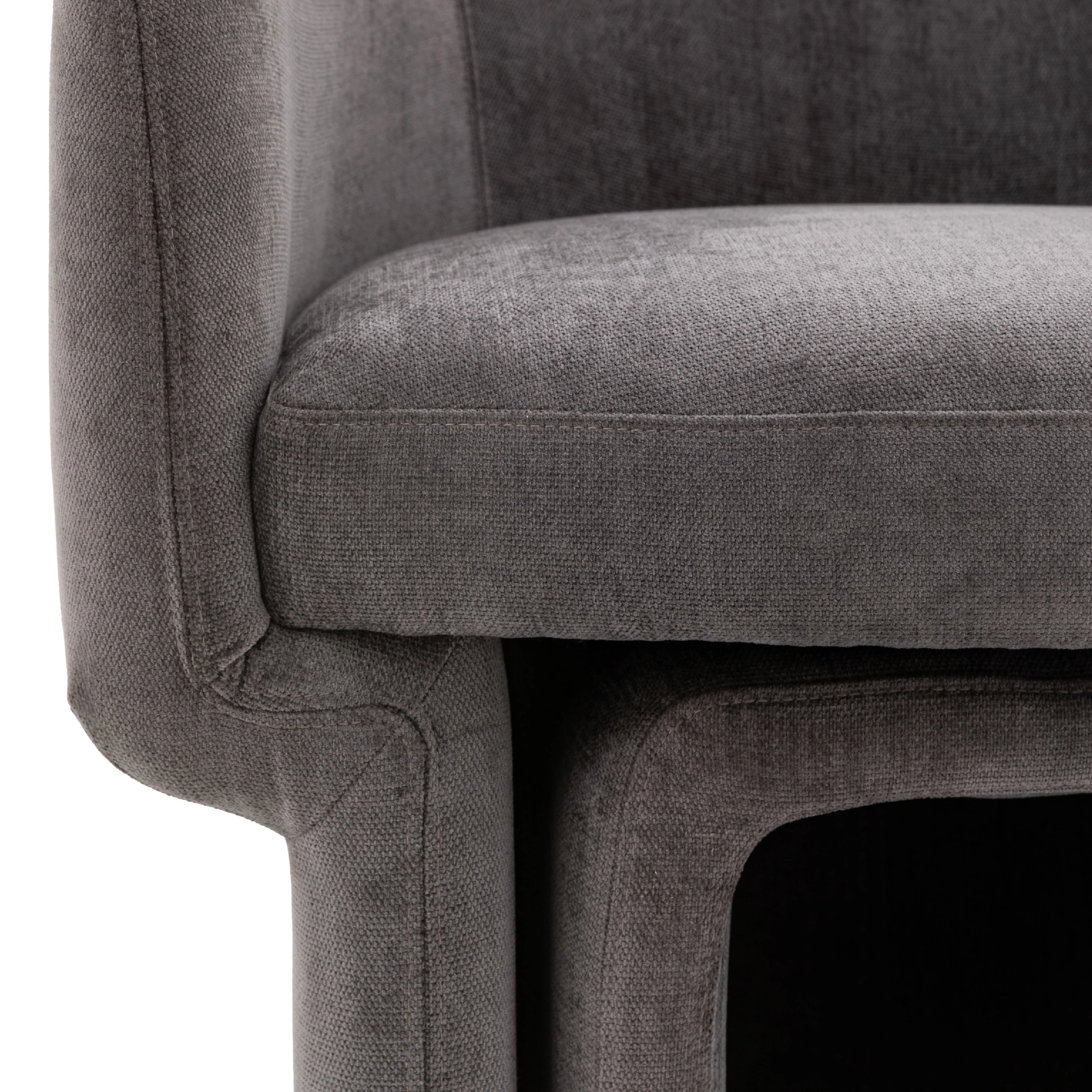 Asko Retro Armchair & Footstool | Anthracite Grey - Image 5