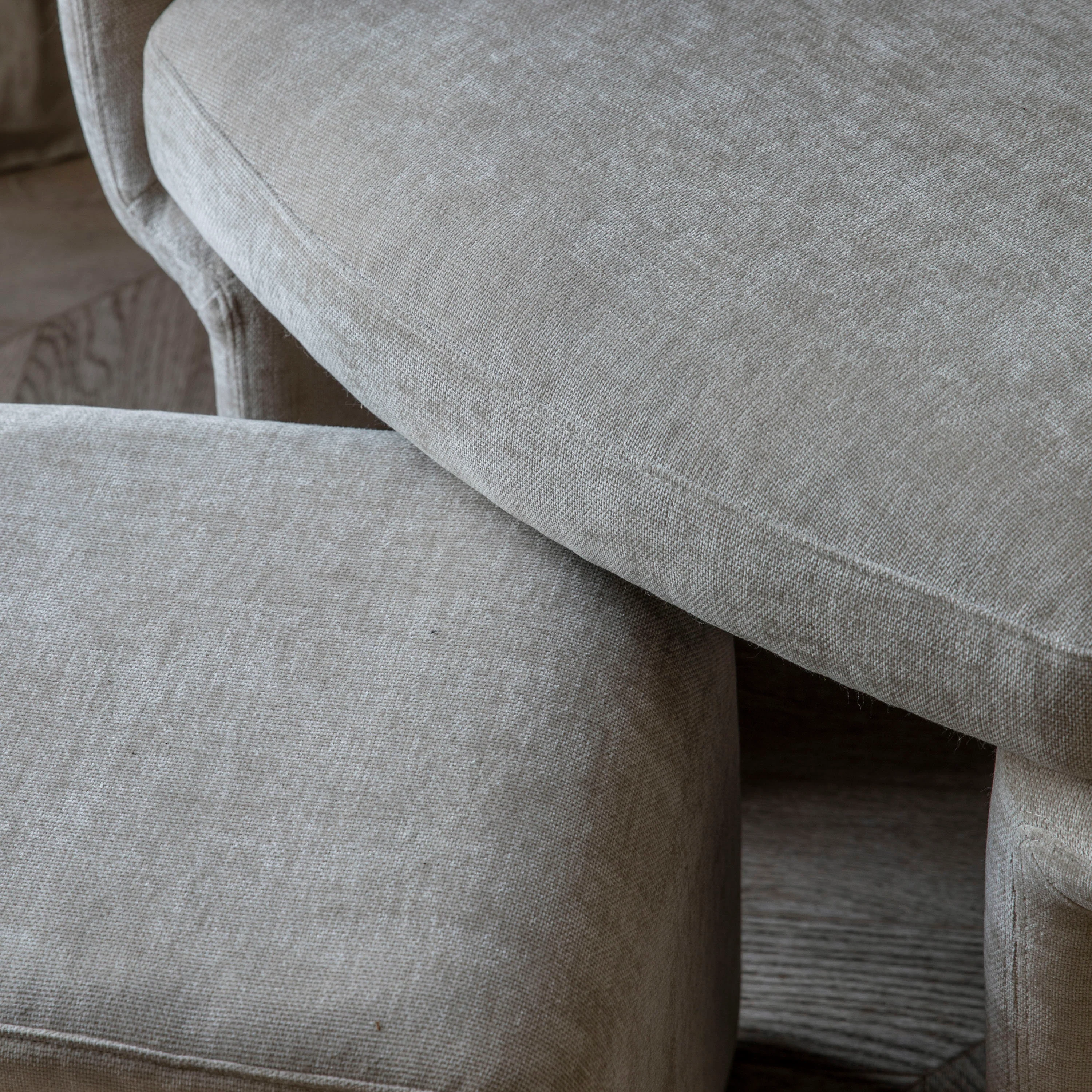 Asko Retro Armchair & Footstool | Cream - Image 5