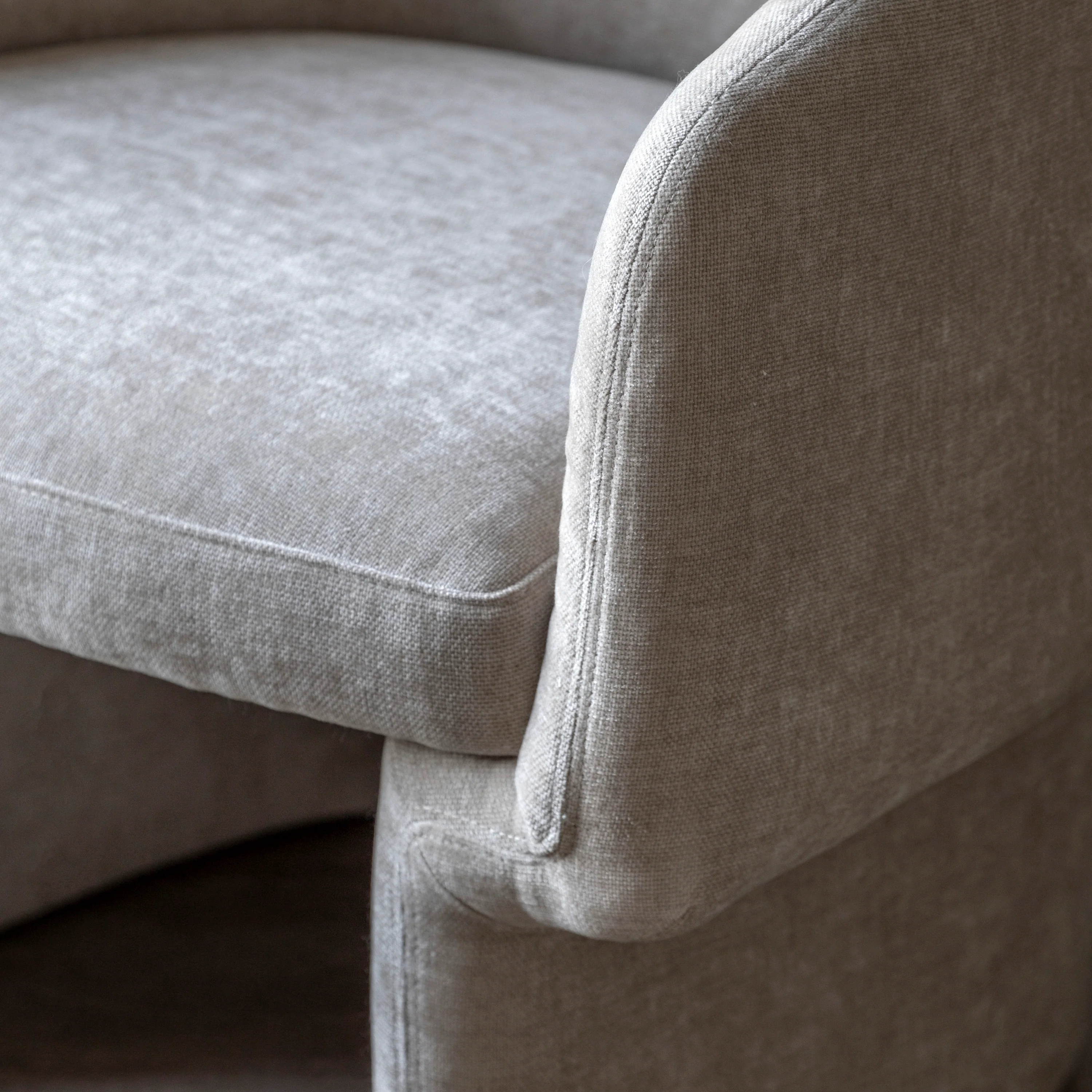 Asko Retro Armchair & Footstool | Cream - Image 6
