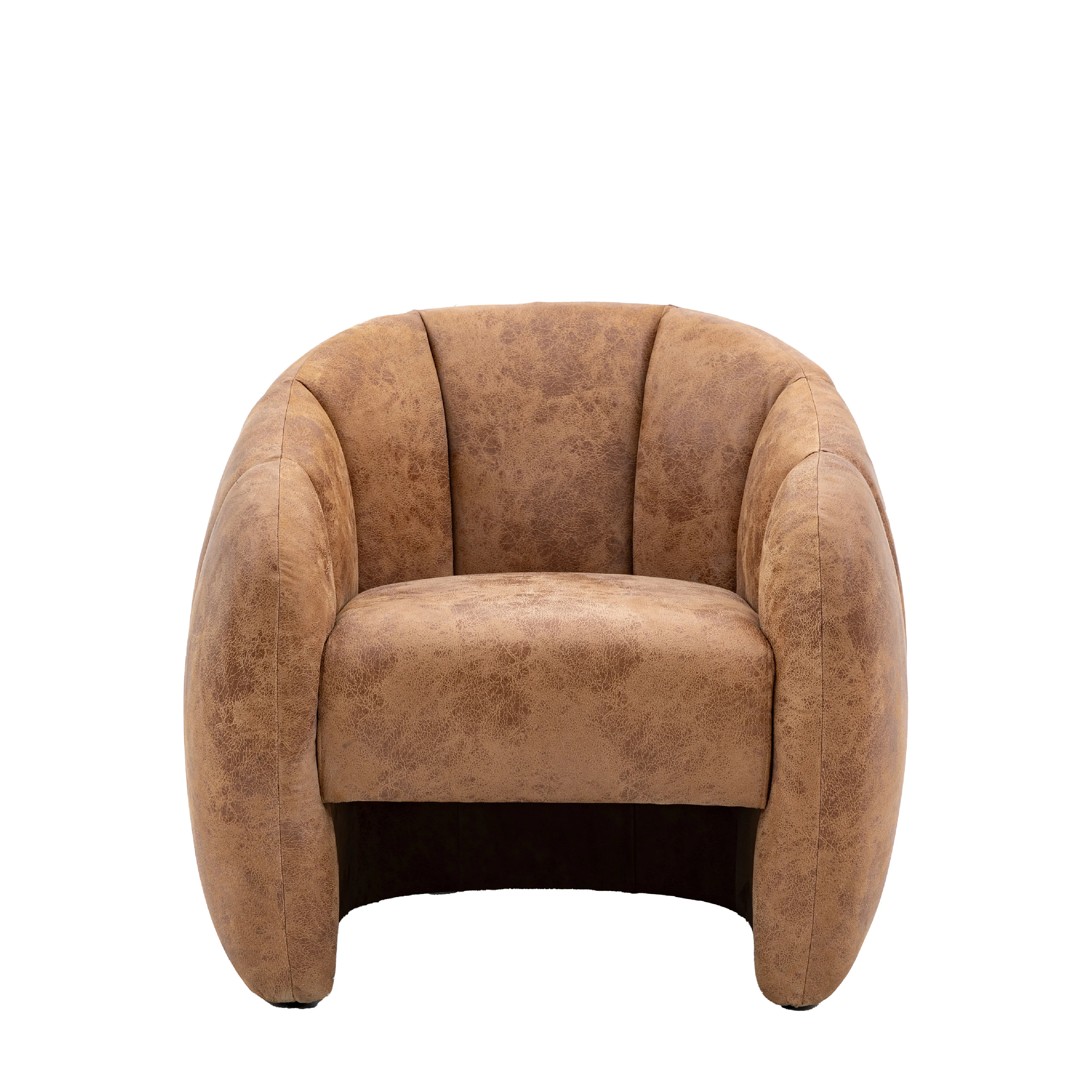 Atella Leather Tub Chair | Antique Tan - Image 3