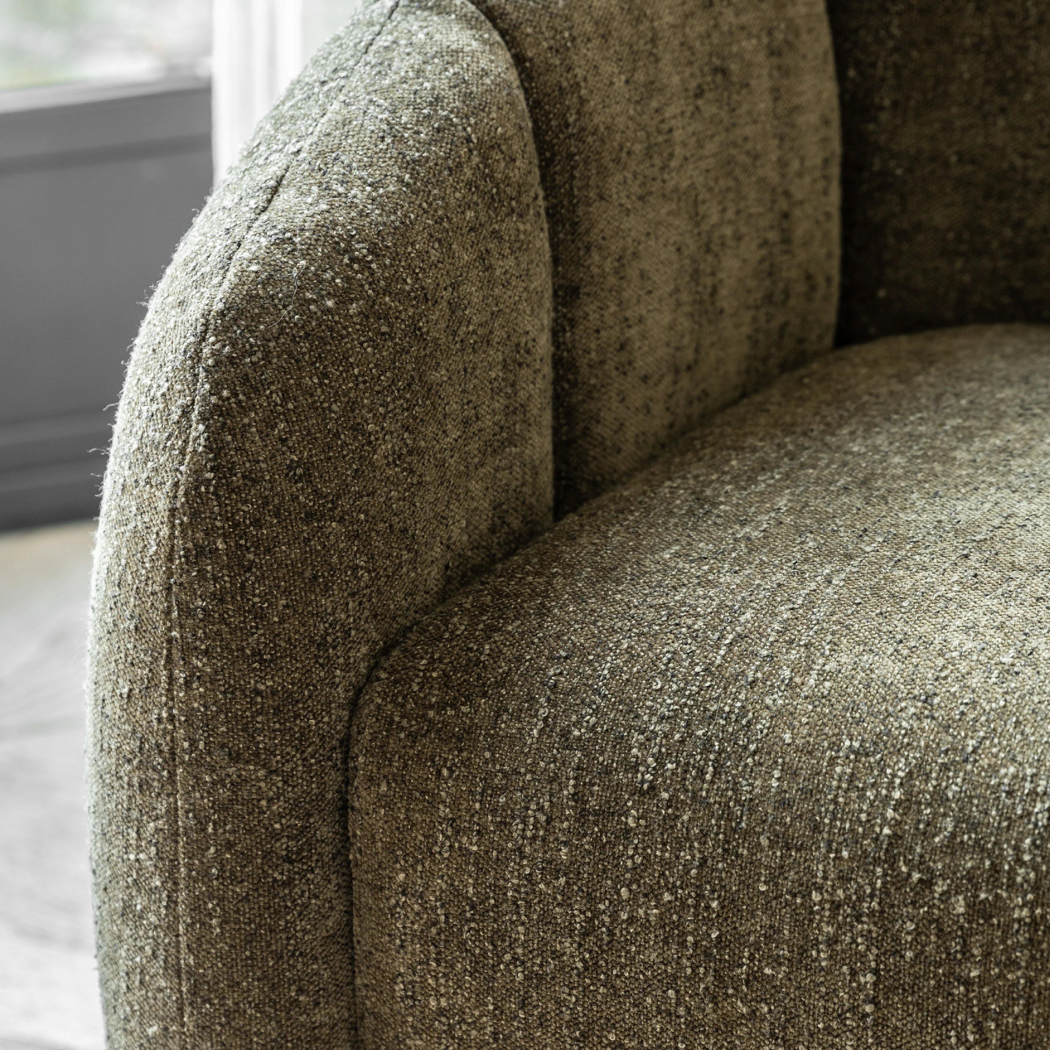 Atella Tufted Tub Chair | Moss Green - Image 2