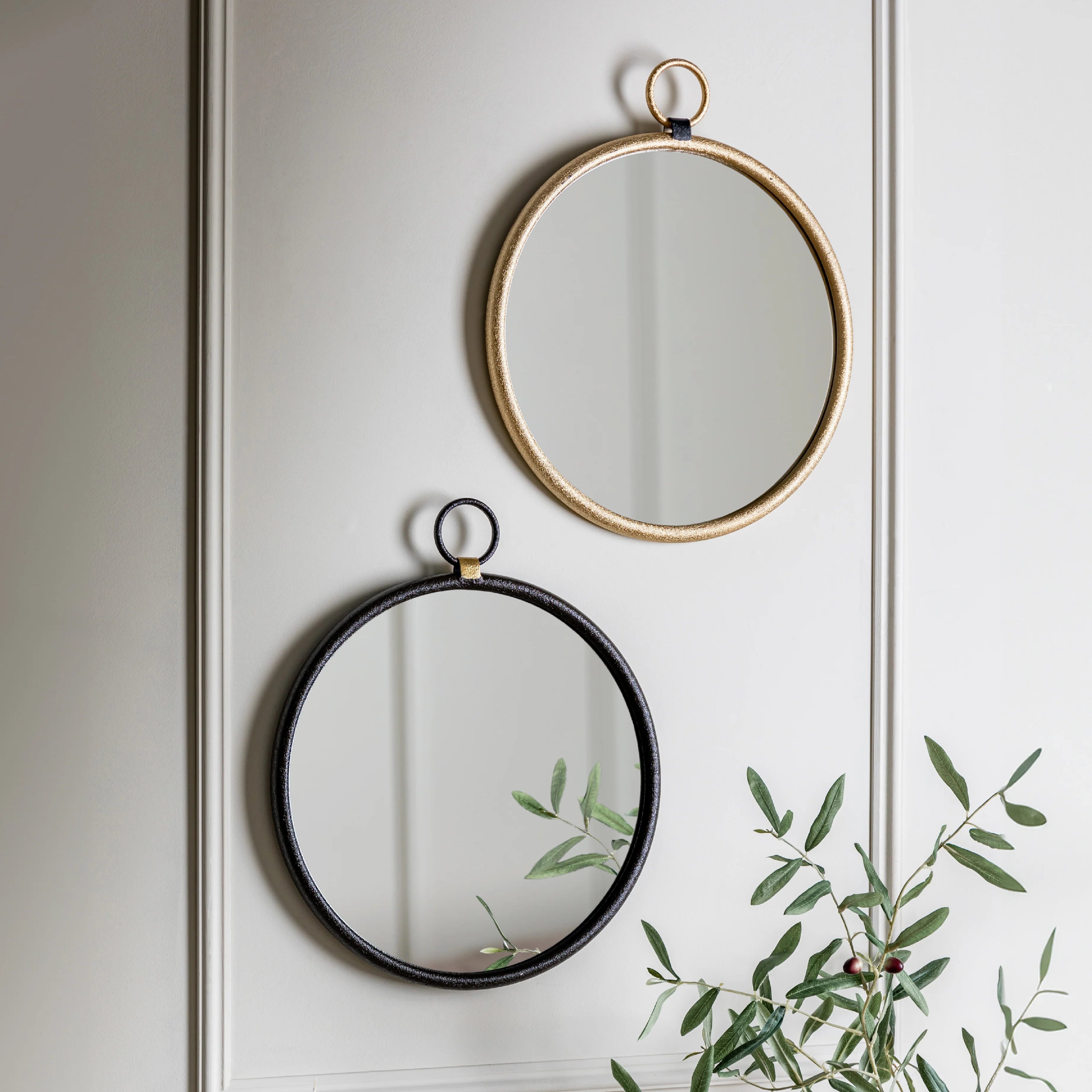 Bayswater Round Mirror | Gold | 47cm - Image 3