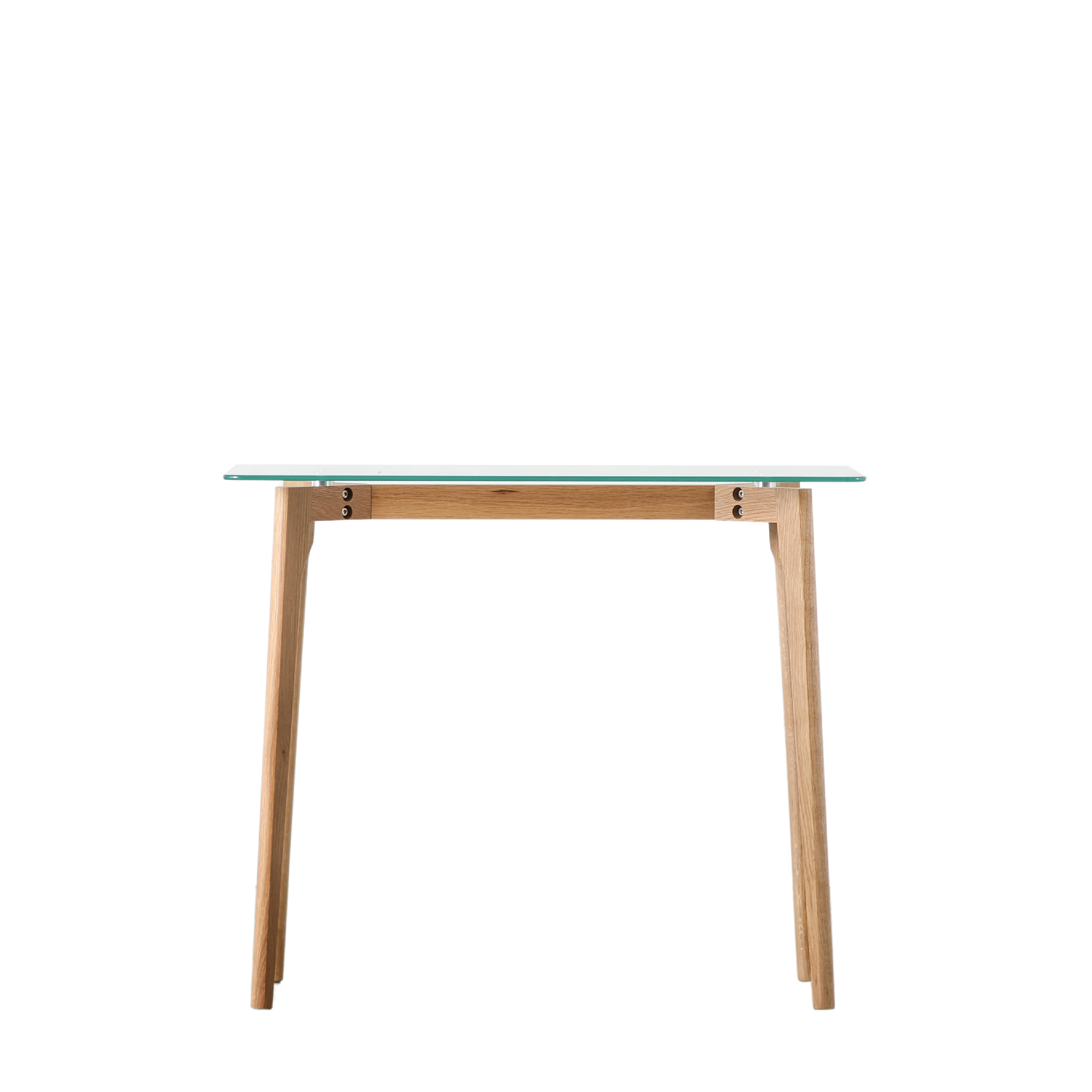 Blair Glass Console Table | Natural Oak - Image 3