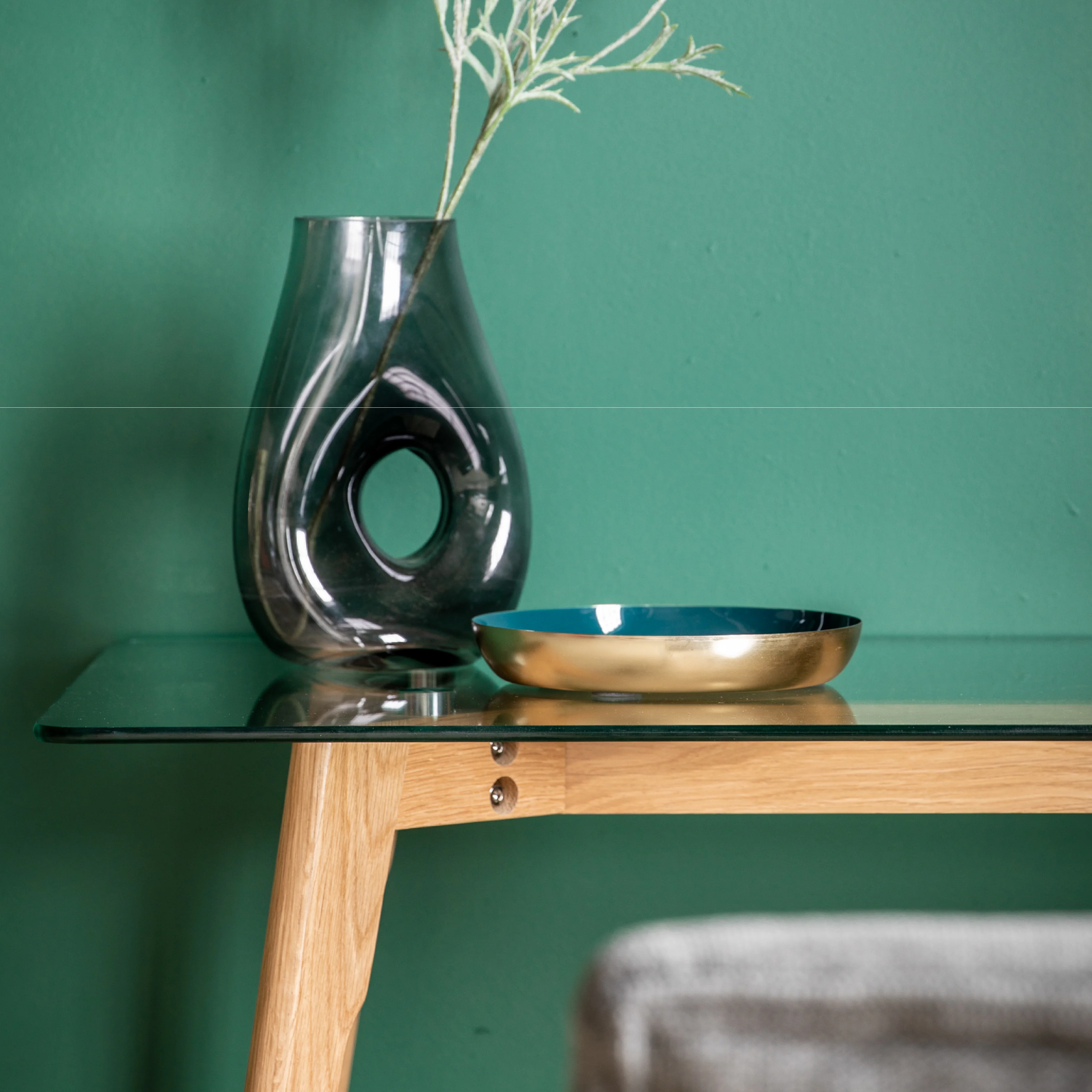 Blair Glass Desk | Natural Oak - Image 2