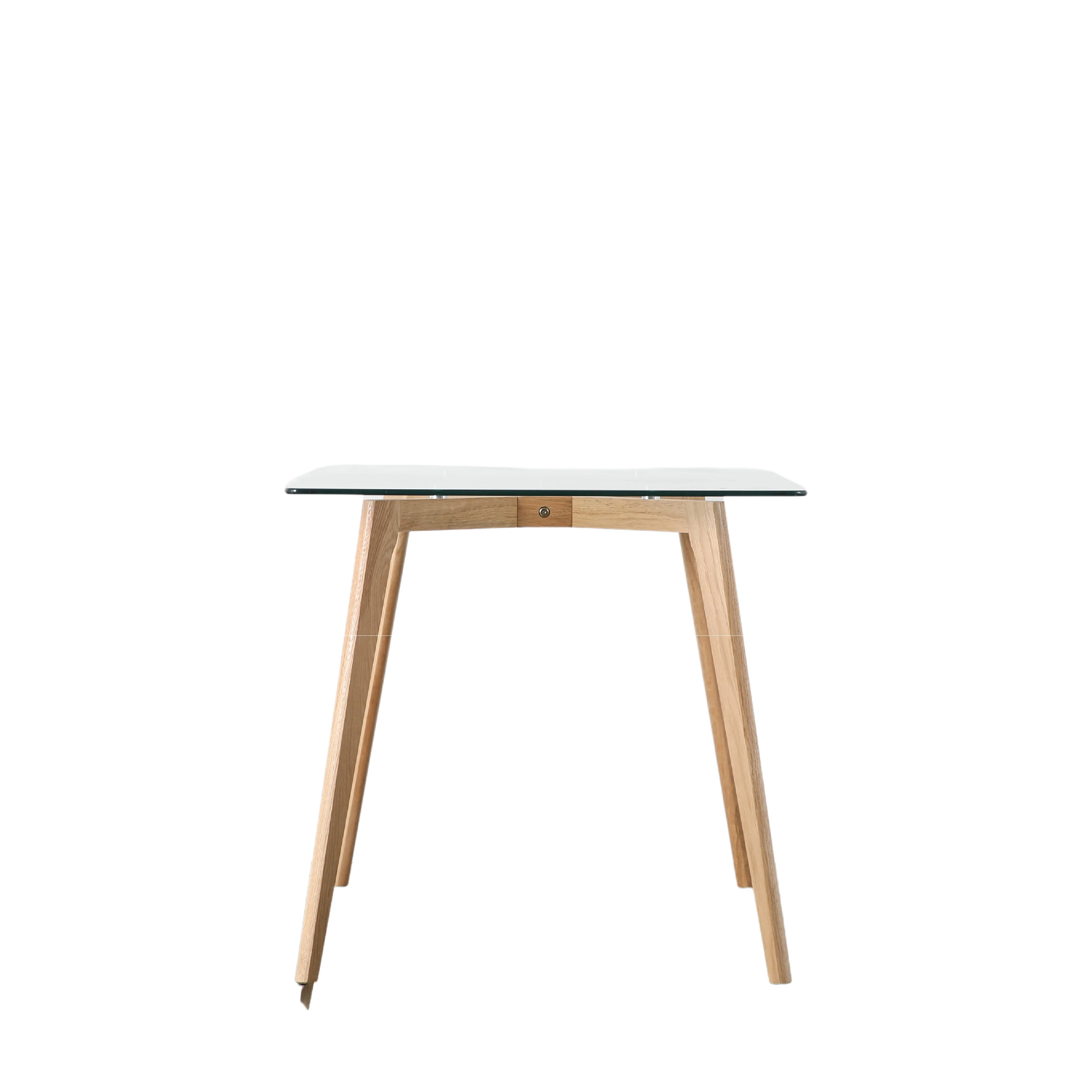 Blair Rectangular Glass Dining Table | Natural Oak - Image 4