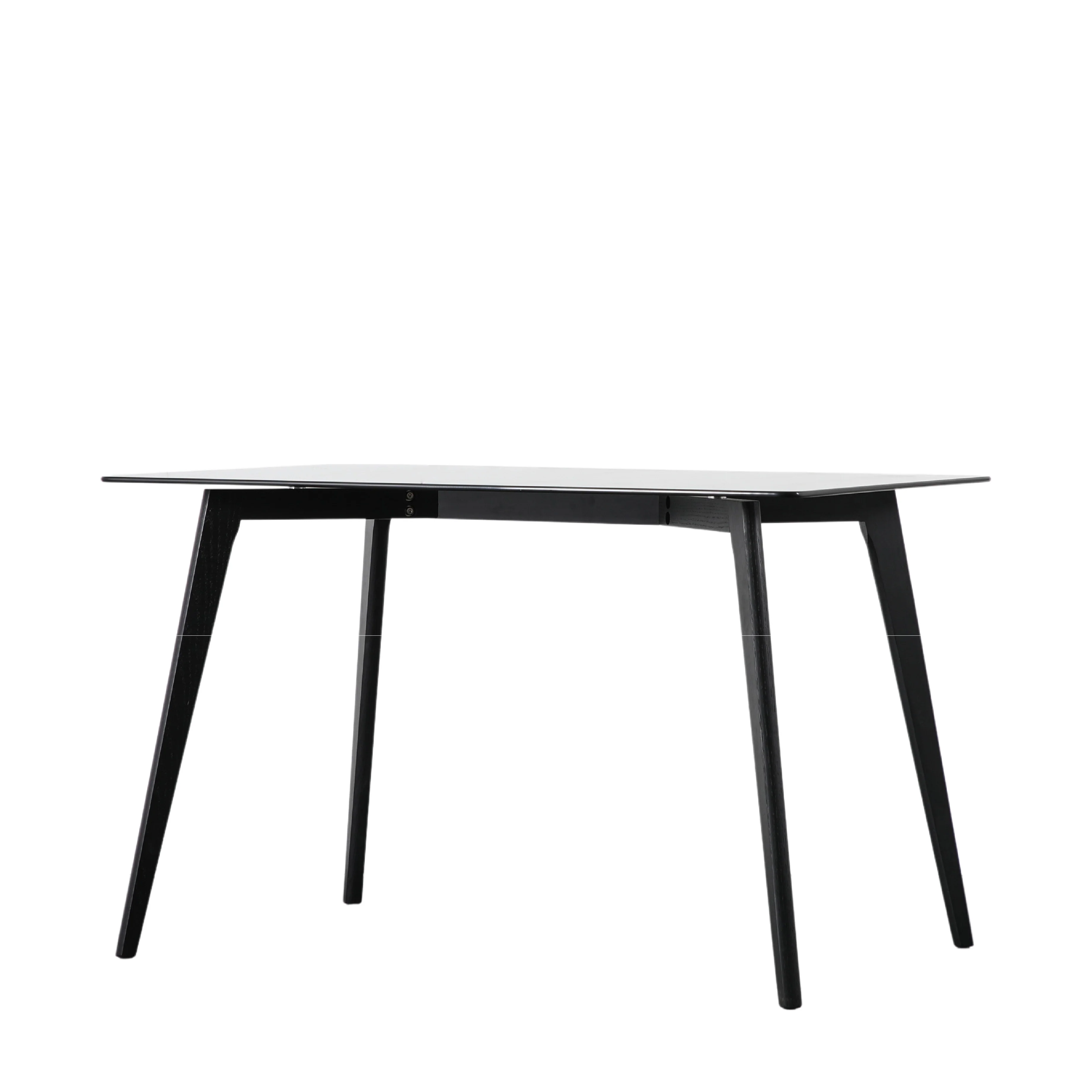 Blair Rectangular Smoked Glass Dining Table | Black Oak - Image 3