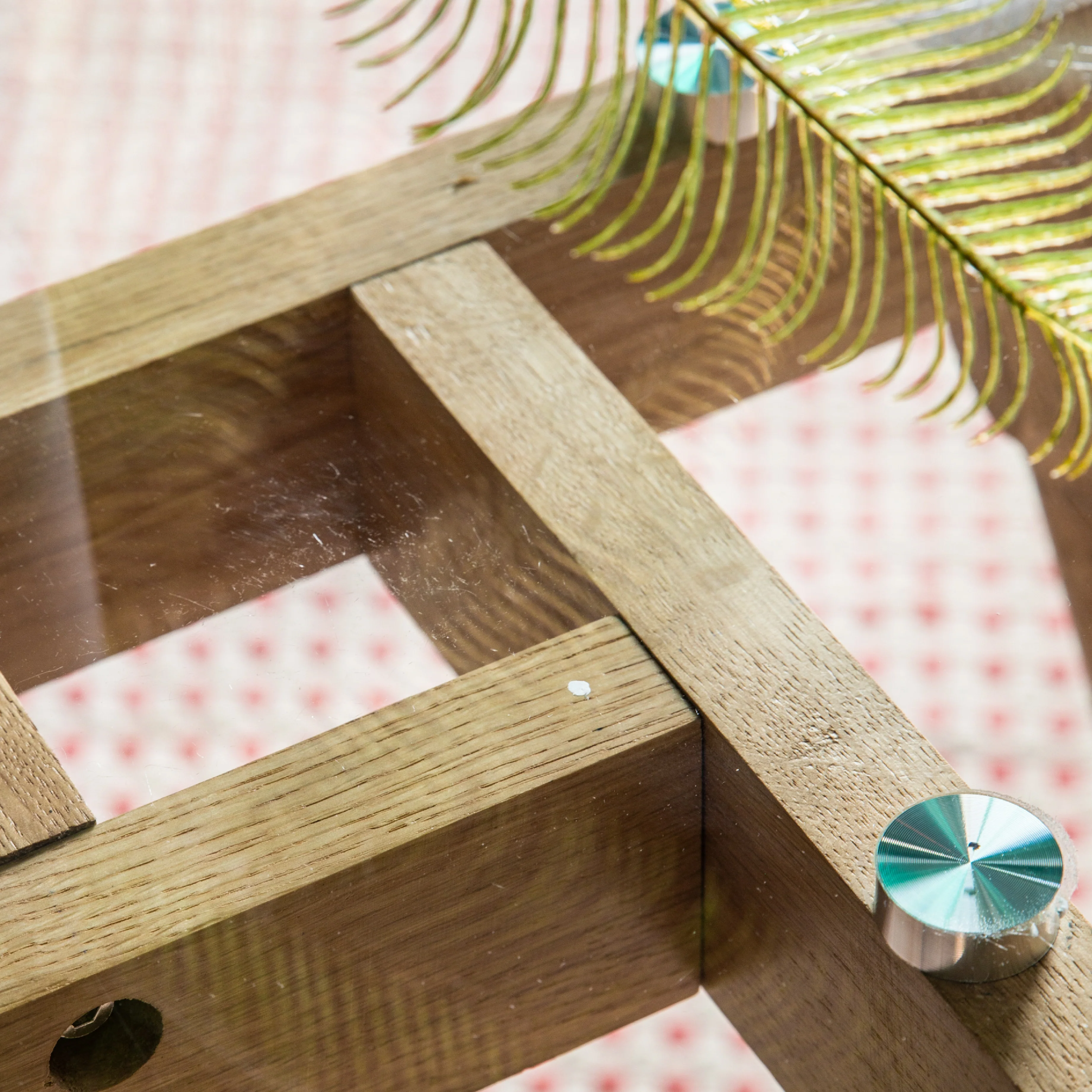 Blair Round Glass Dining Table | Natural Oak - Image 2