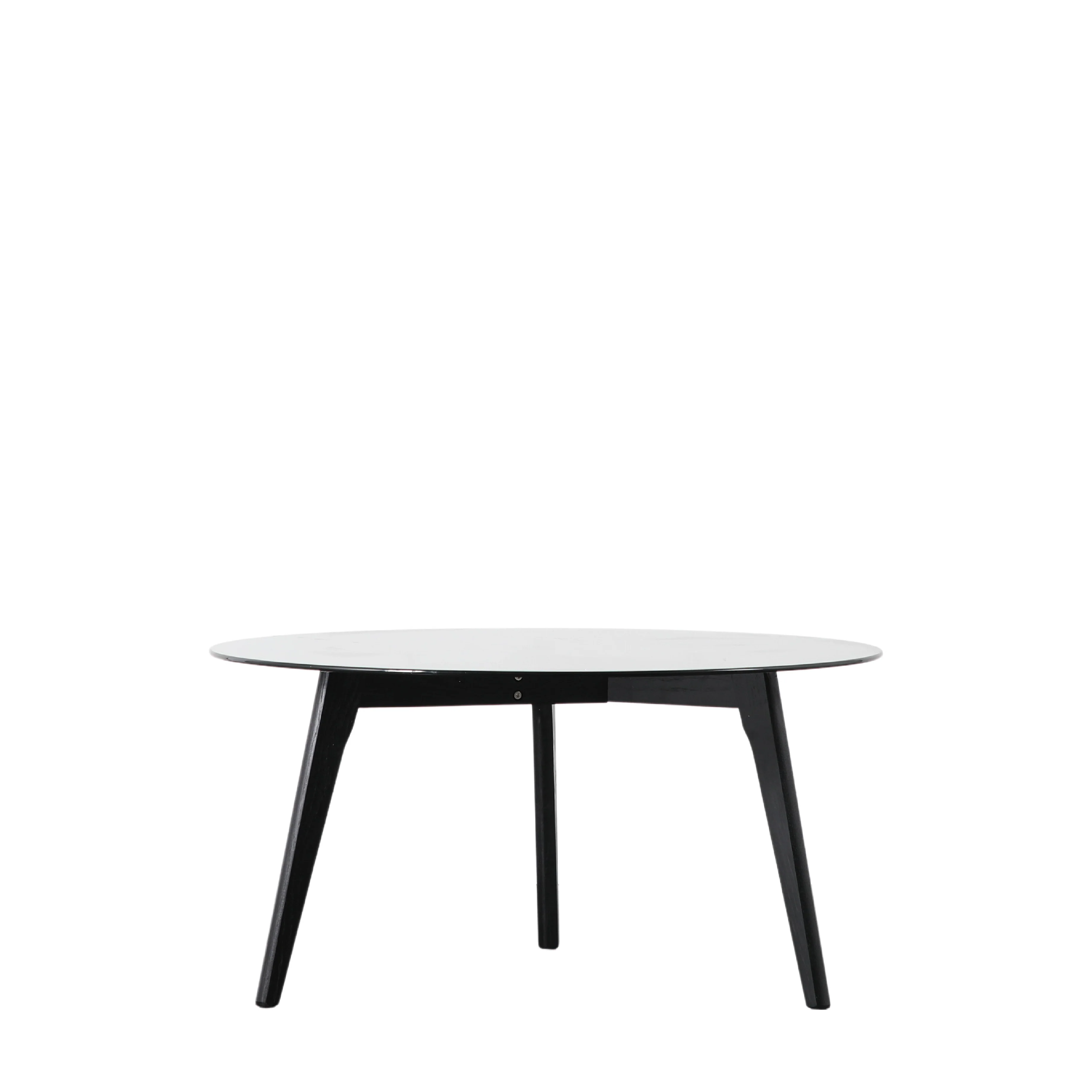 Blair Round Smoked Glass Coffee Table | Black Oak - Image 3