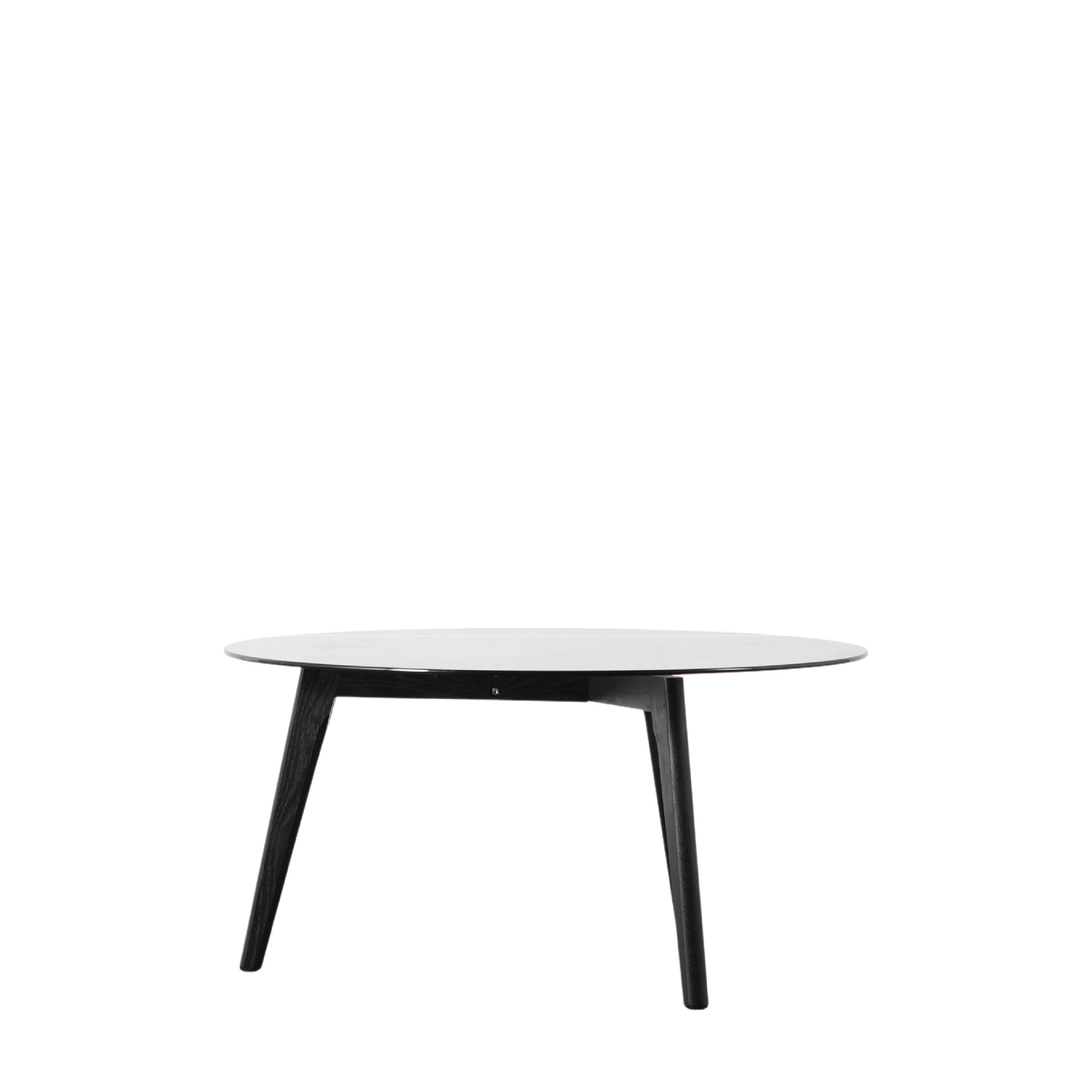 Blair Round Smoked Glass Coffee Table | Black Oak - Image 4