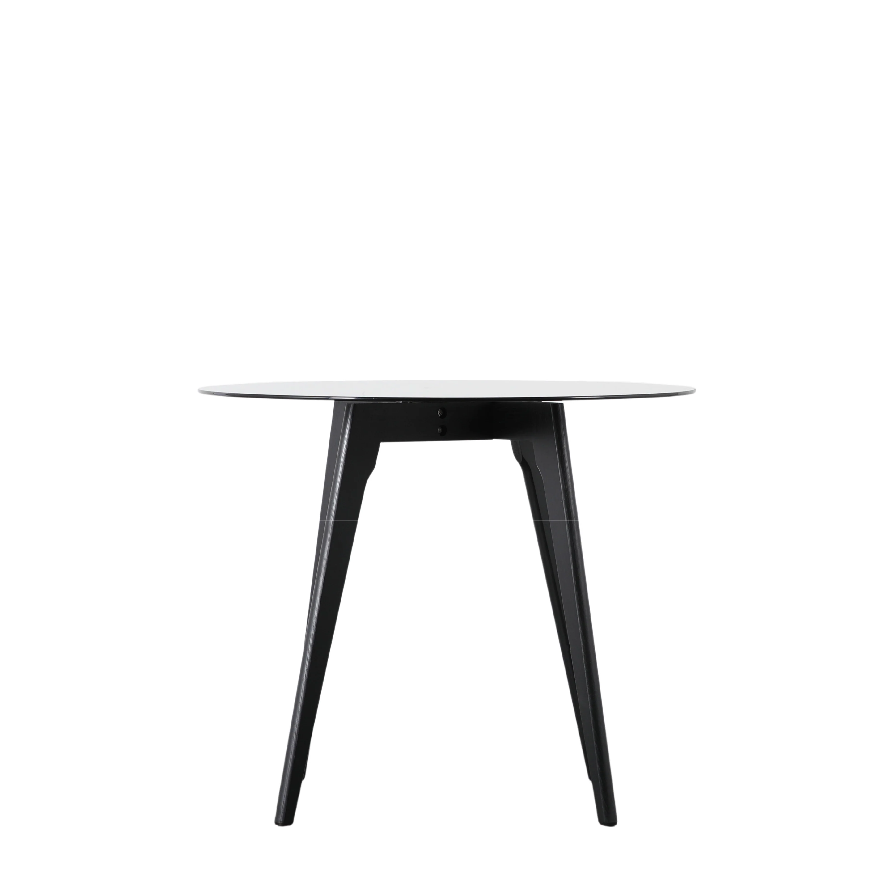 Blair Round Smoked Glass Dining Table | Black Oak - Image 3
