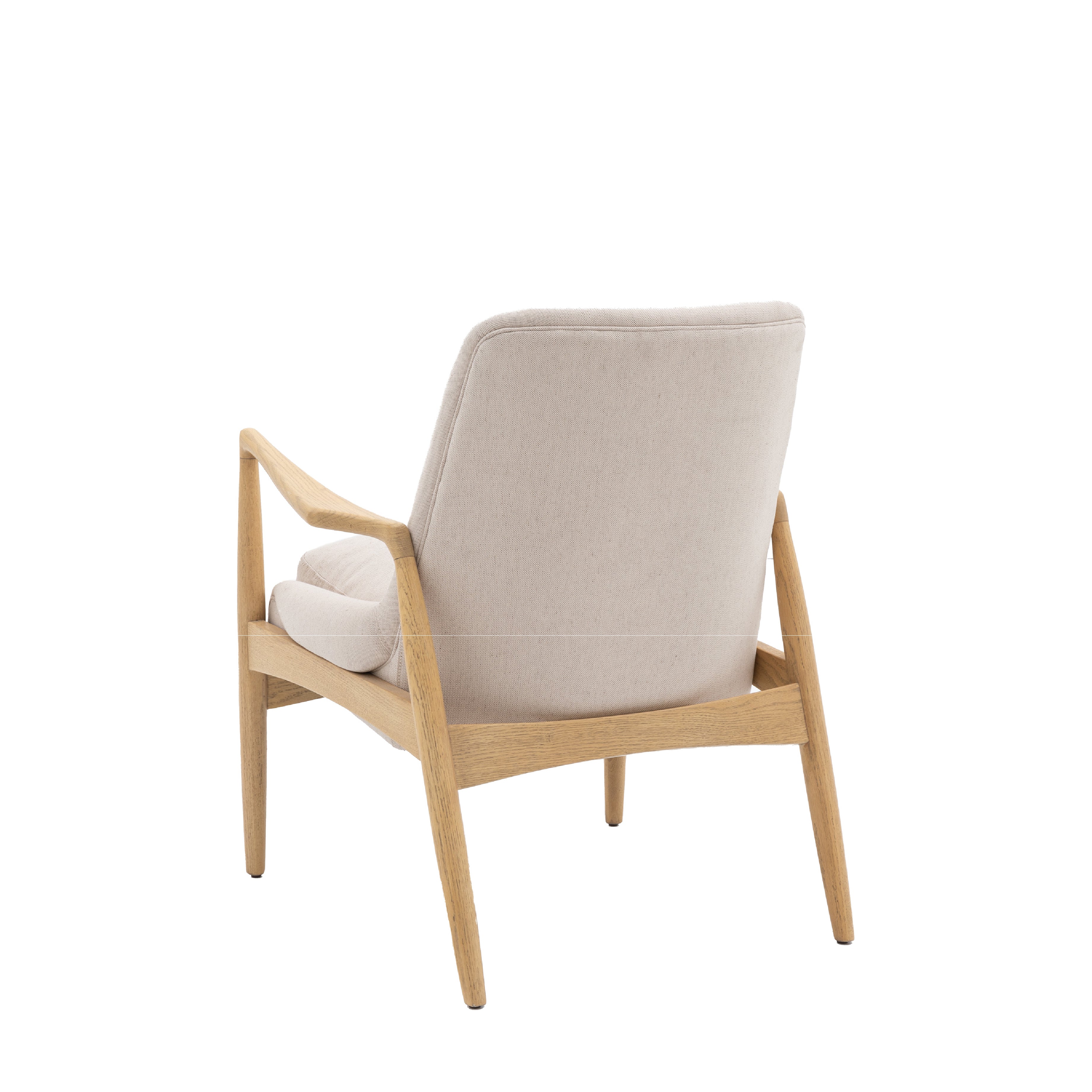 Carrera Linen Mid-Century Modern Armchair | Natural - Image 3