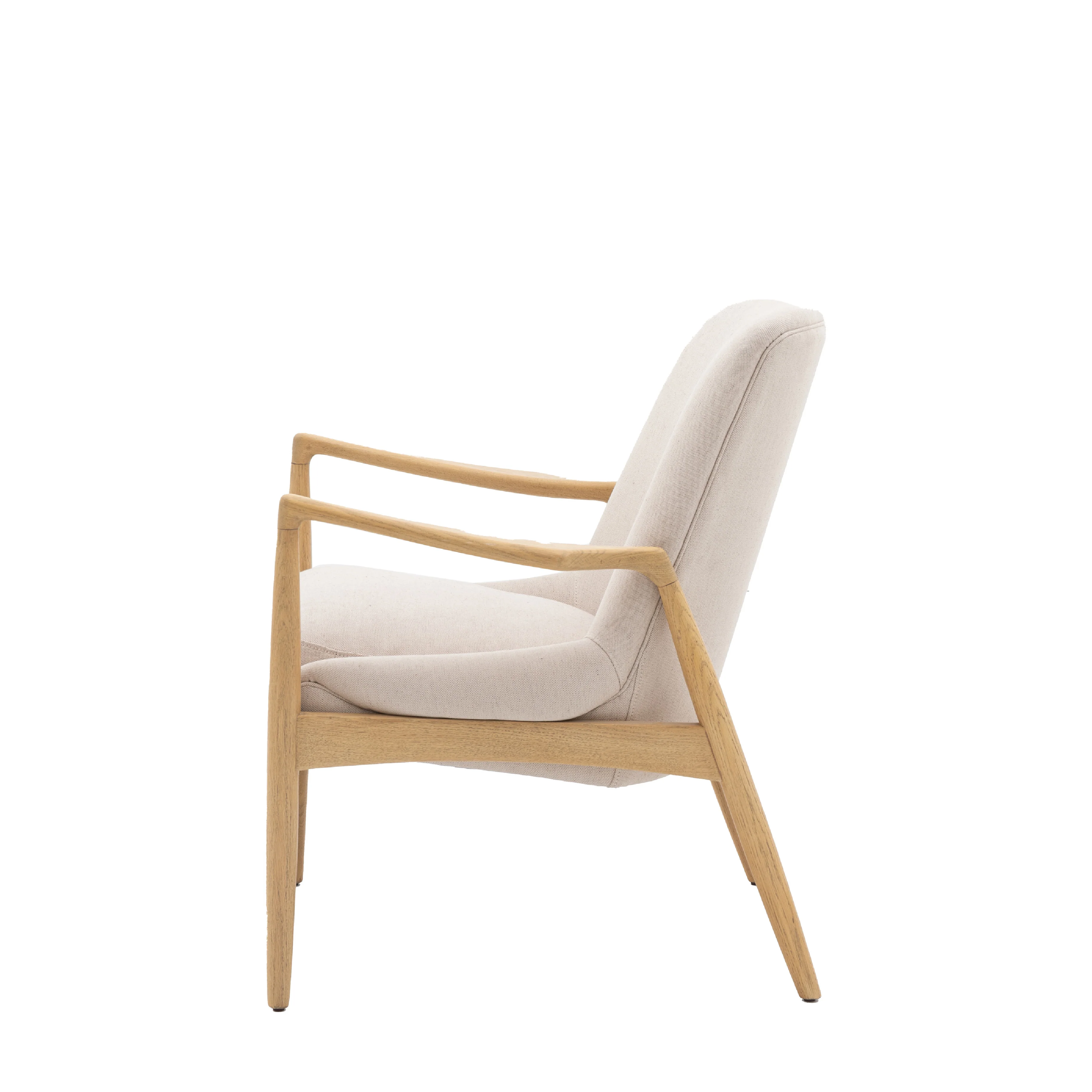 Carrera Linen Mid-Century Modern Armchair | Natural - Image 5