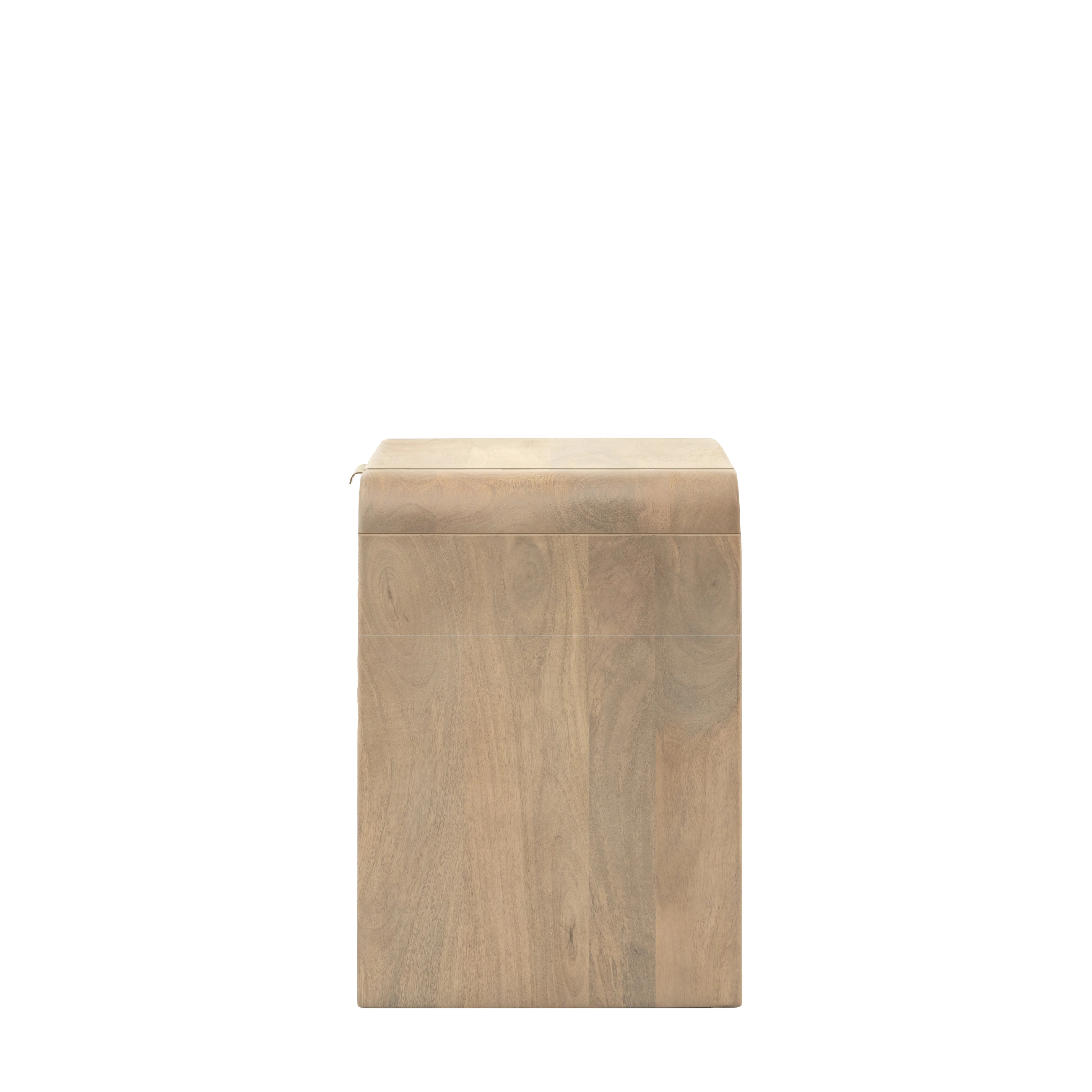 Colonna Fluted 1 Drawer Bedside Table | Mango Wood | Large - Image 5