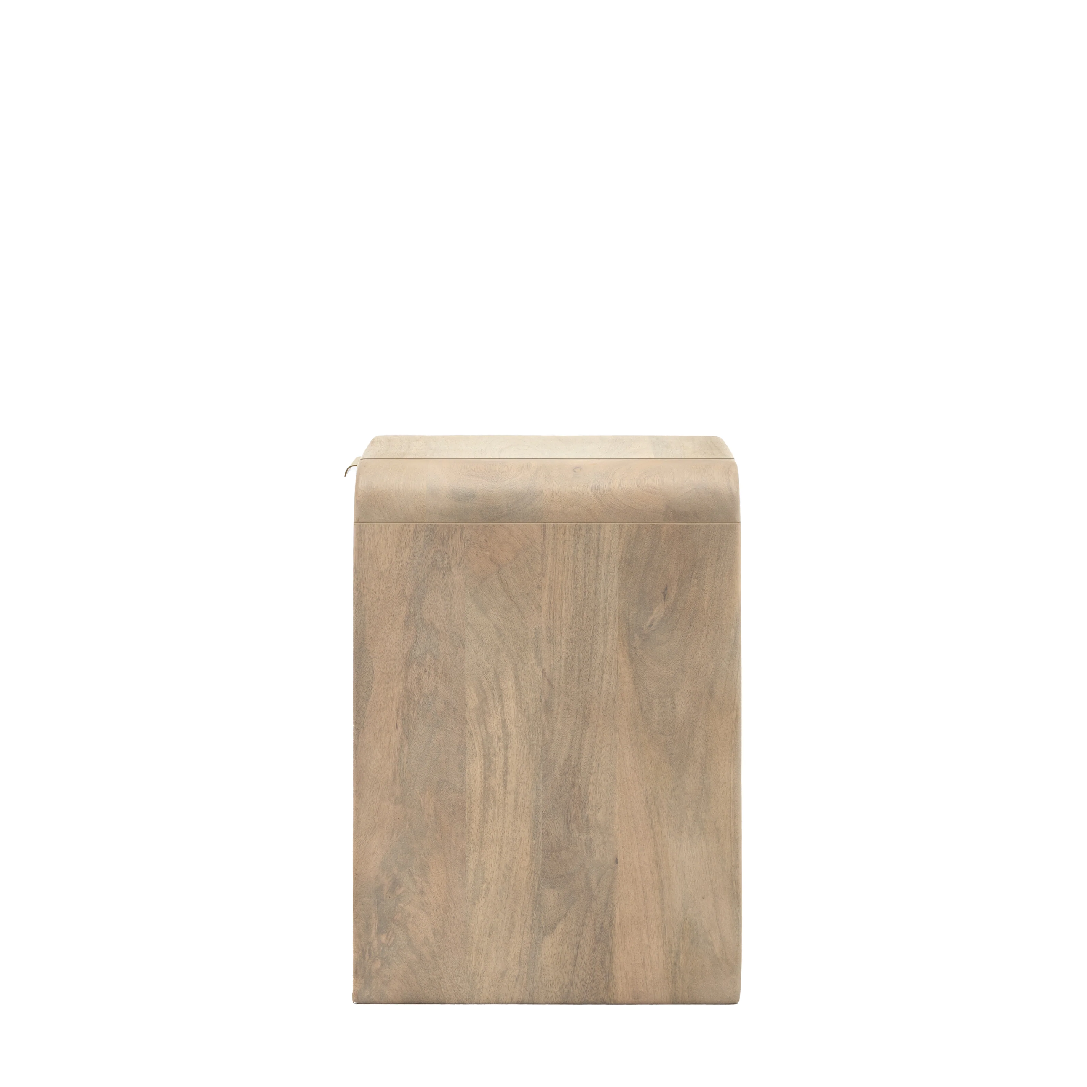 Colonna Fluted 1 Drawer Bedside Table | Mango Wood | Small - Image 5