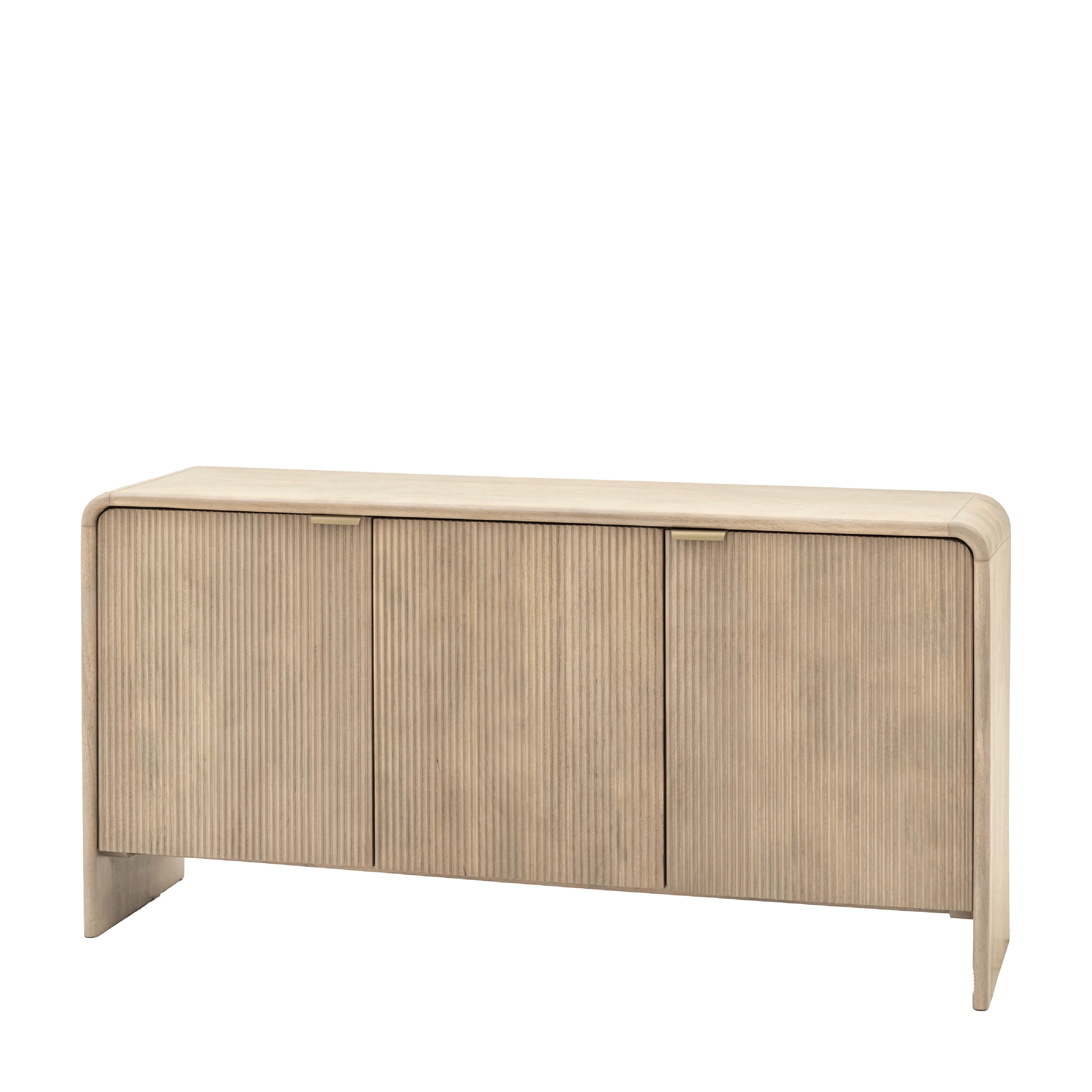 Colonna Fluted 3 Door Sideboard | Mango Wood - Image 3