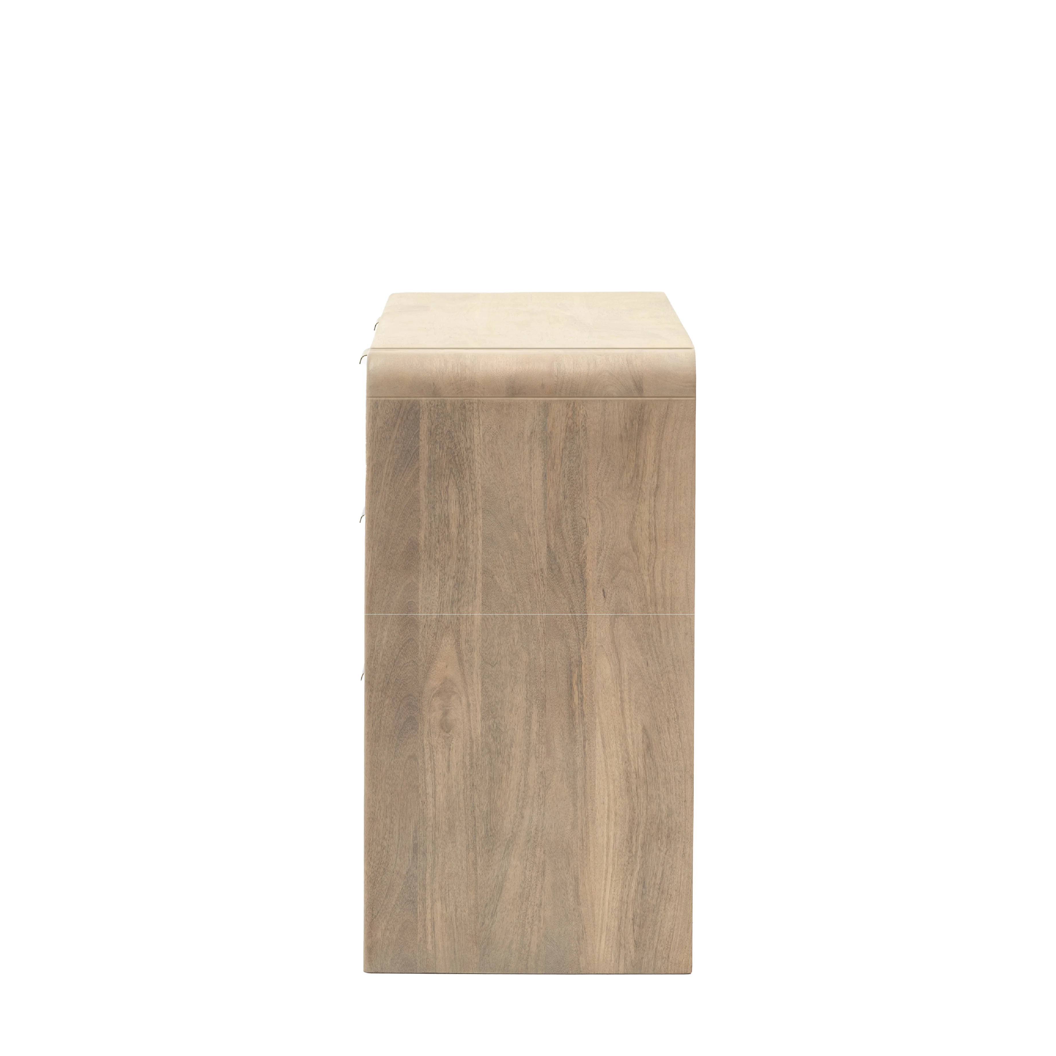Colonna Fluted 3 Drawer Chest | Mango Wood - Image 4