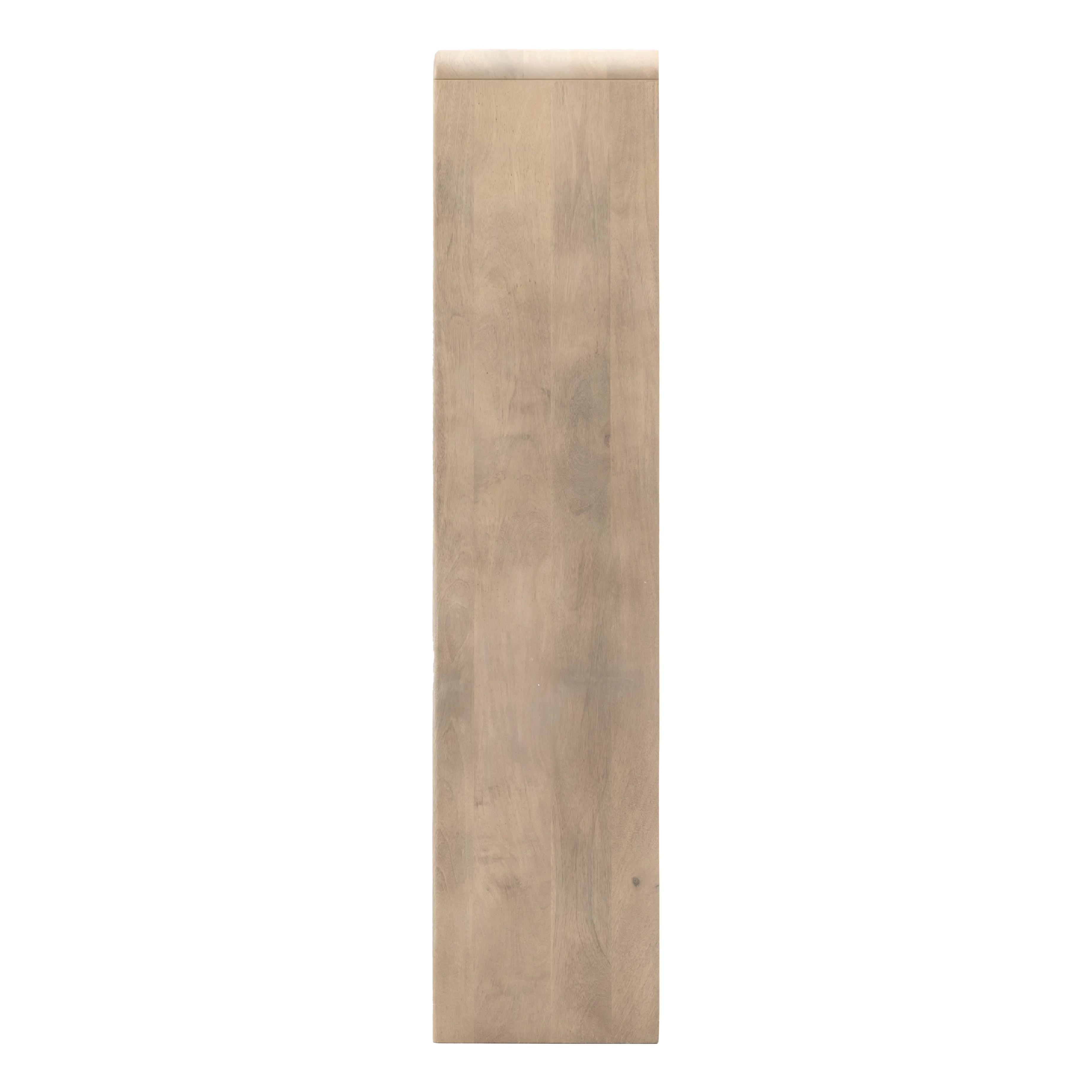 Colonna Fluted Open Display Unit | Mango Wood - Image 4