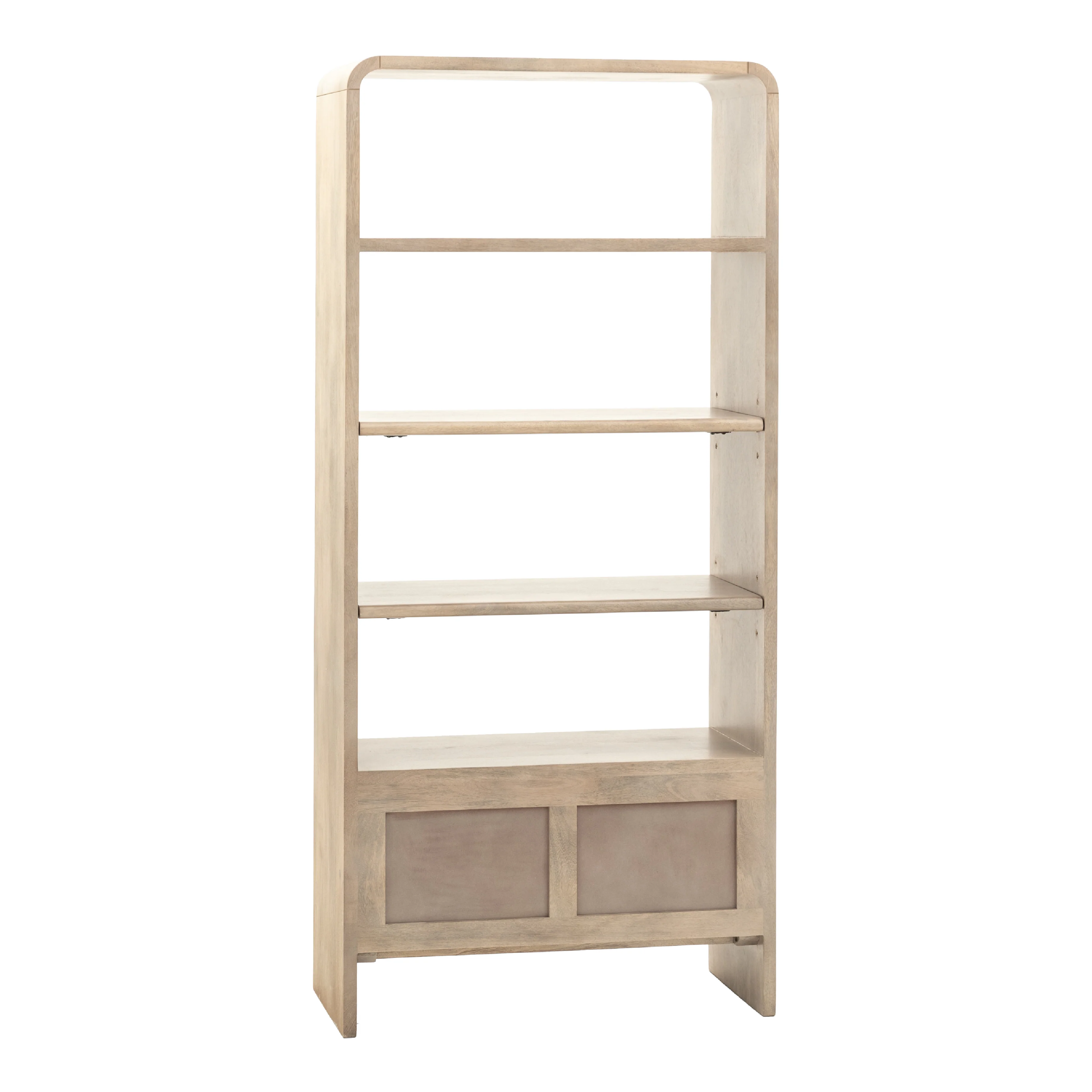 Colonna Fluted Open Display Unit | Mango Wood - Image 5