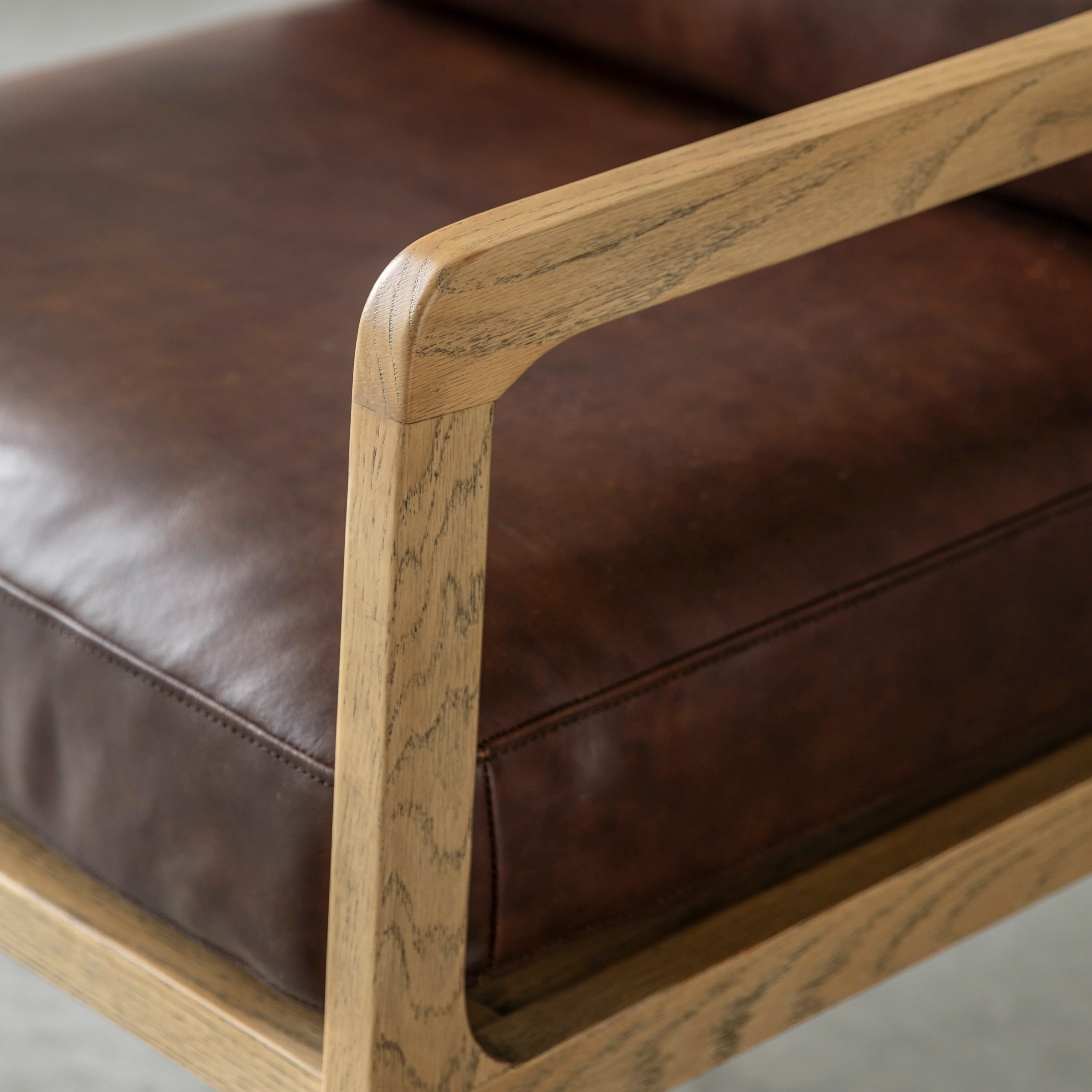 Cortona Retro Leather Armchair | Antique Brown - Image 5