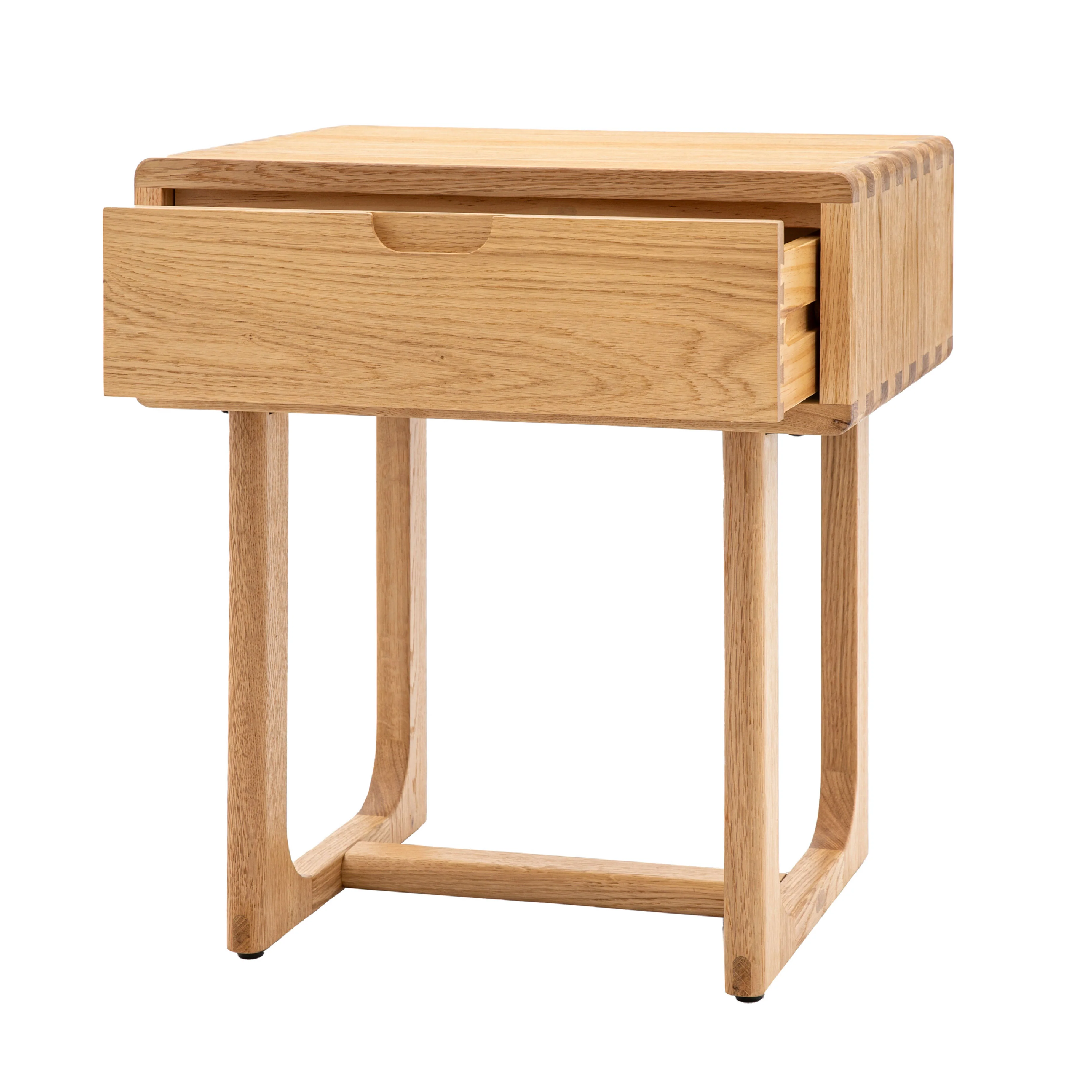 Craft Bedside Table with Drawer | Natural Oak - Image 3