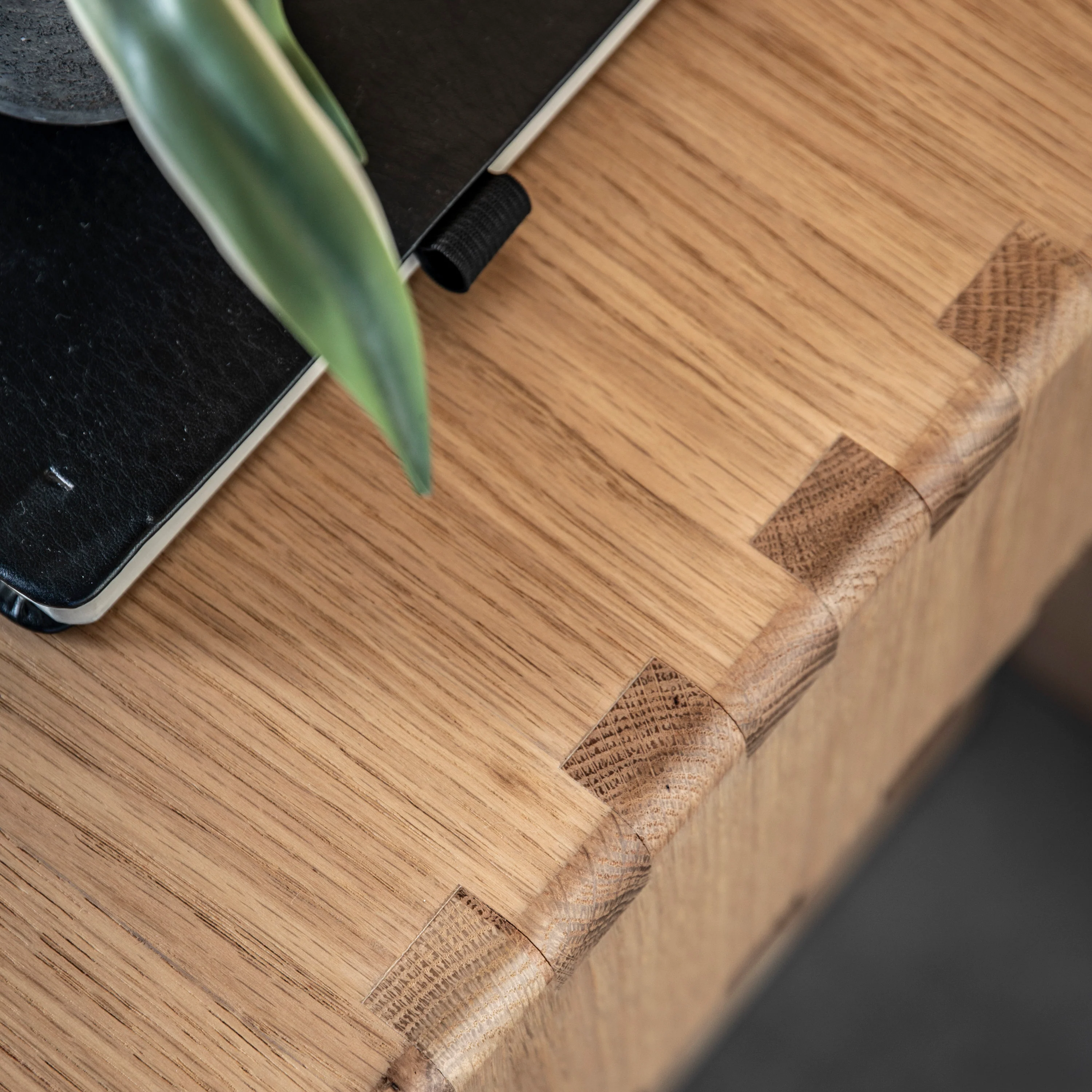 Craft Bedside Table with Drawer | Natural Oak - Image 6