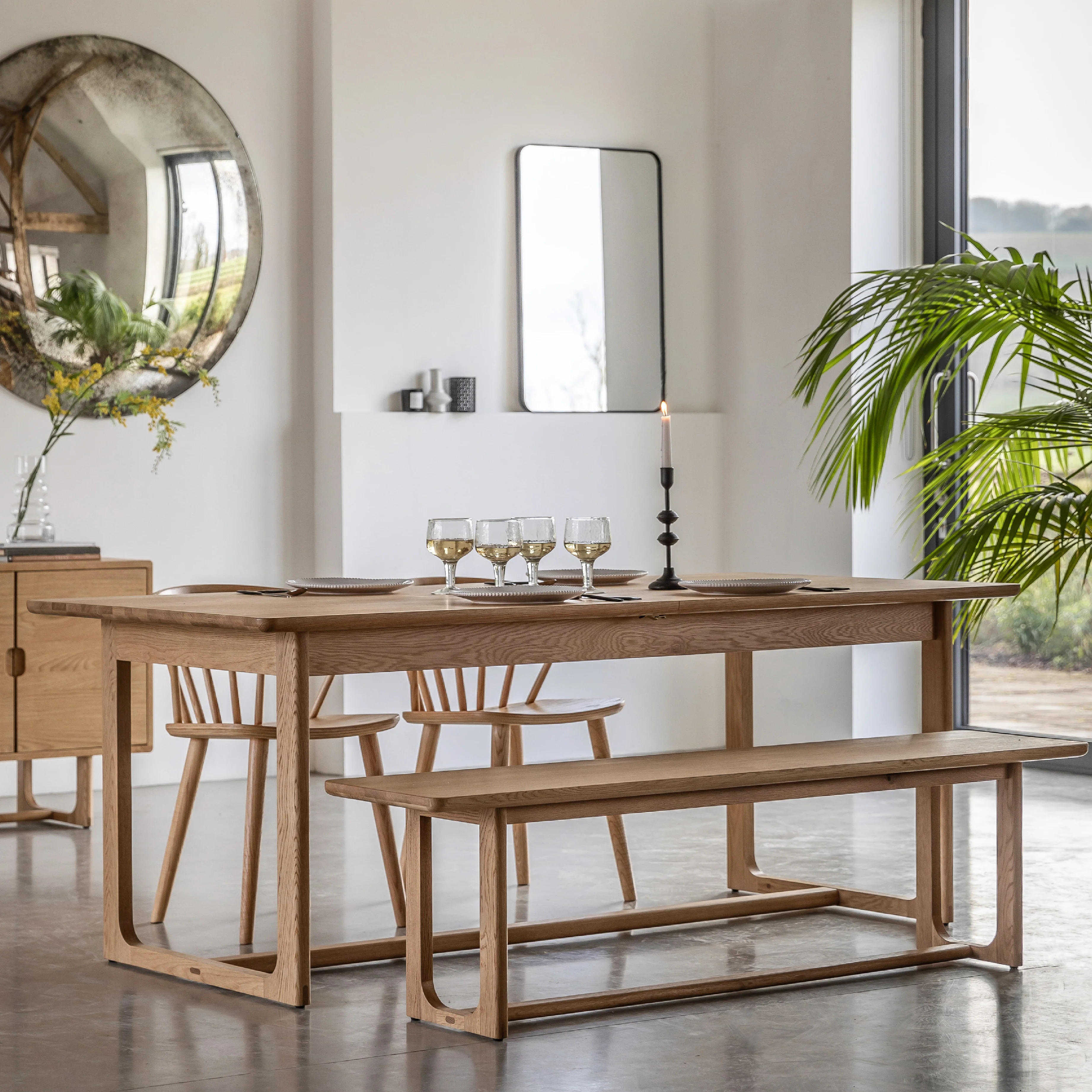 Craft Oak Extending Rectangular Dining Table | Natural
