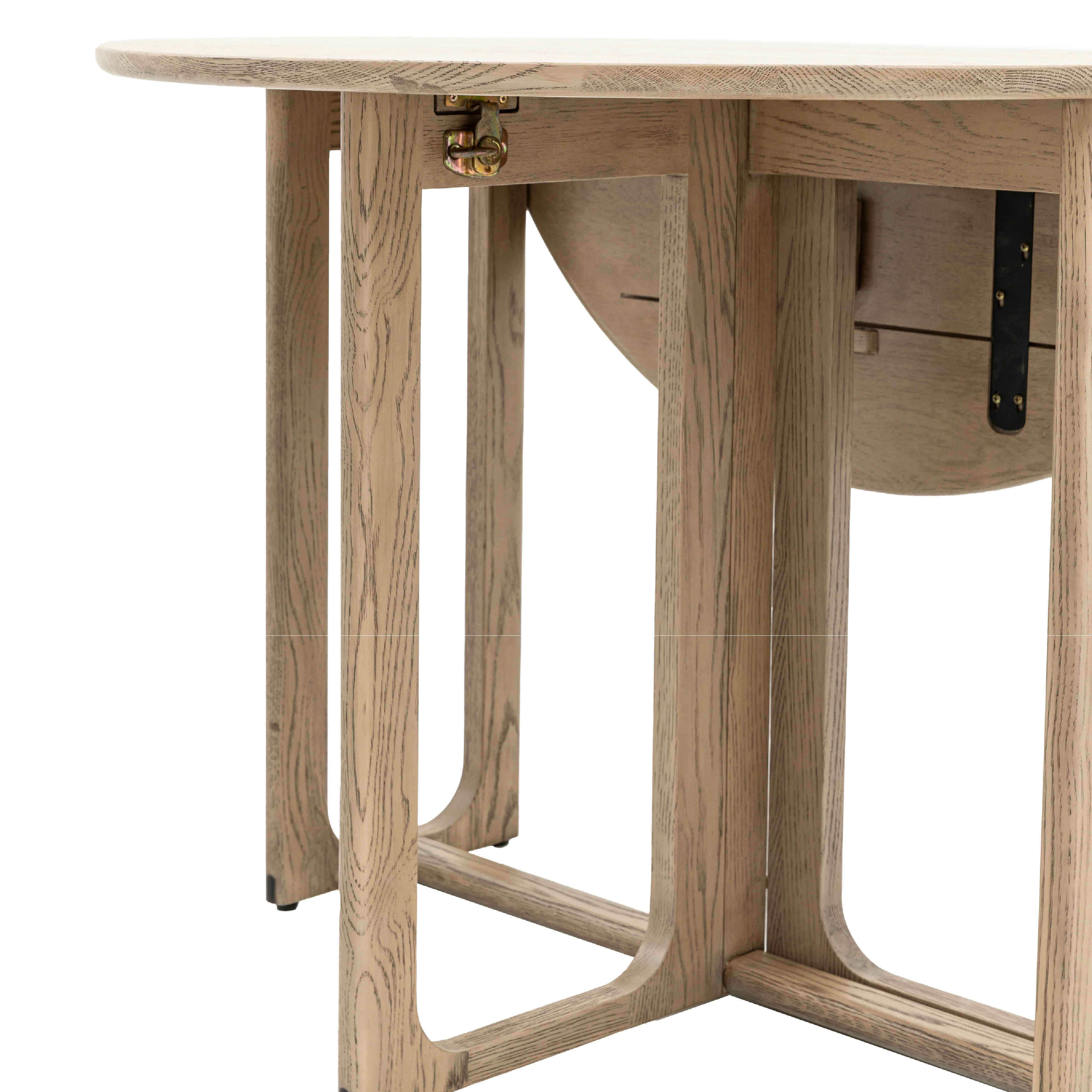 Craft Oak Folding Round Dining Table | Smoked - Image 5