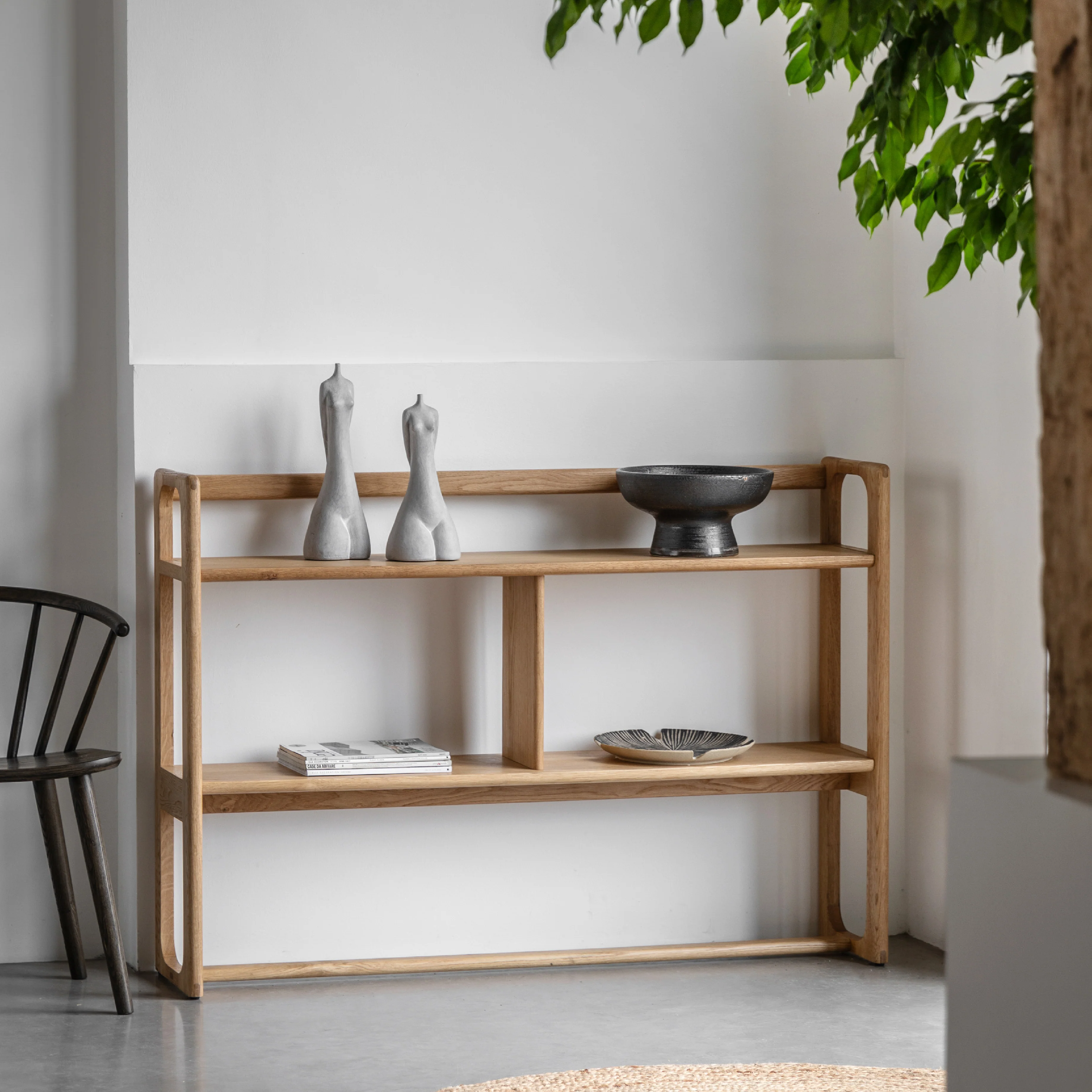 Craft Oak Open Display Unit | Natural | Wide