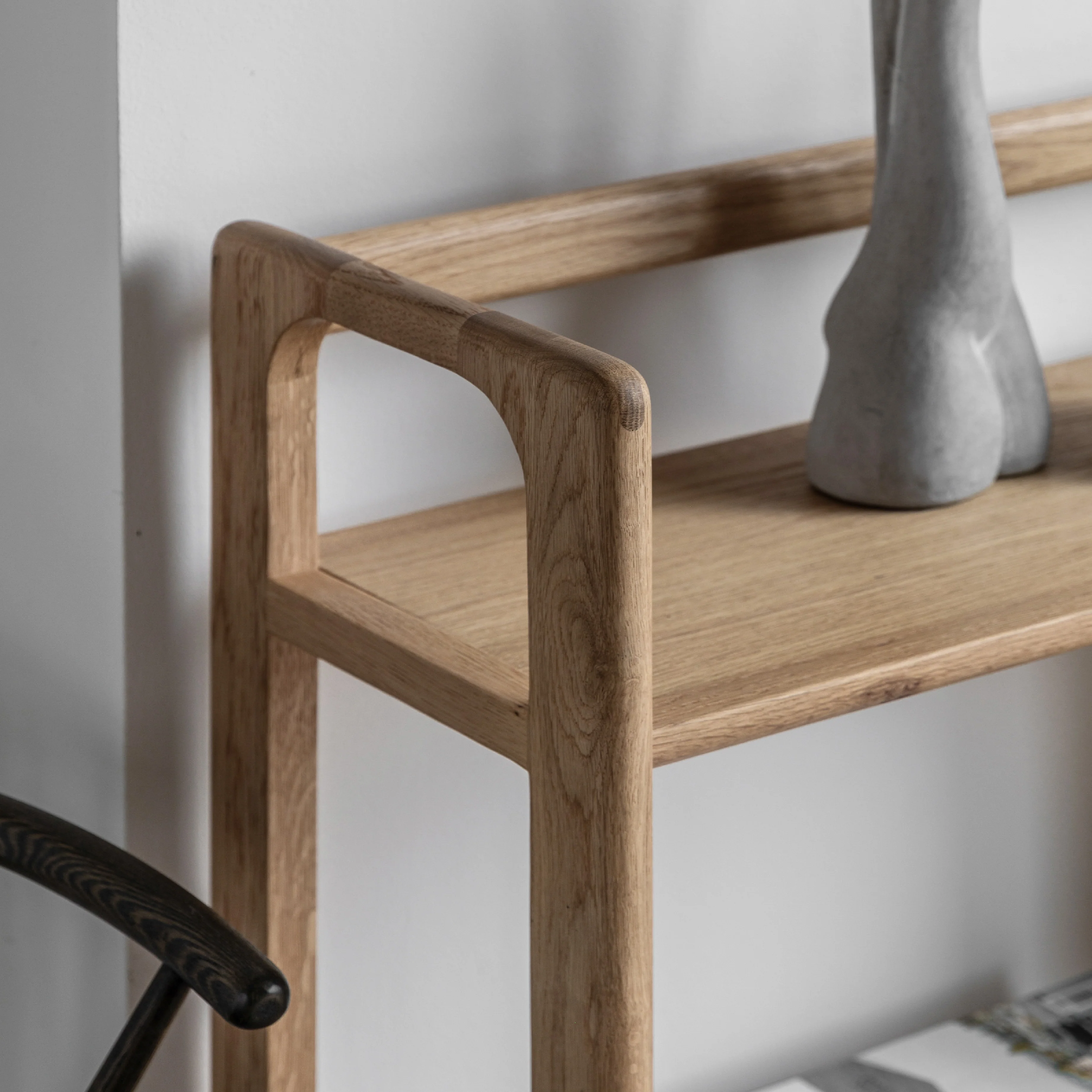 Craft Oak Open Display Unit | Natural | Wide - Image 2