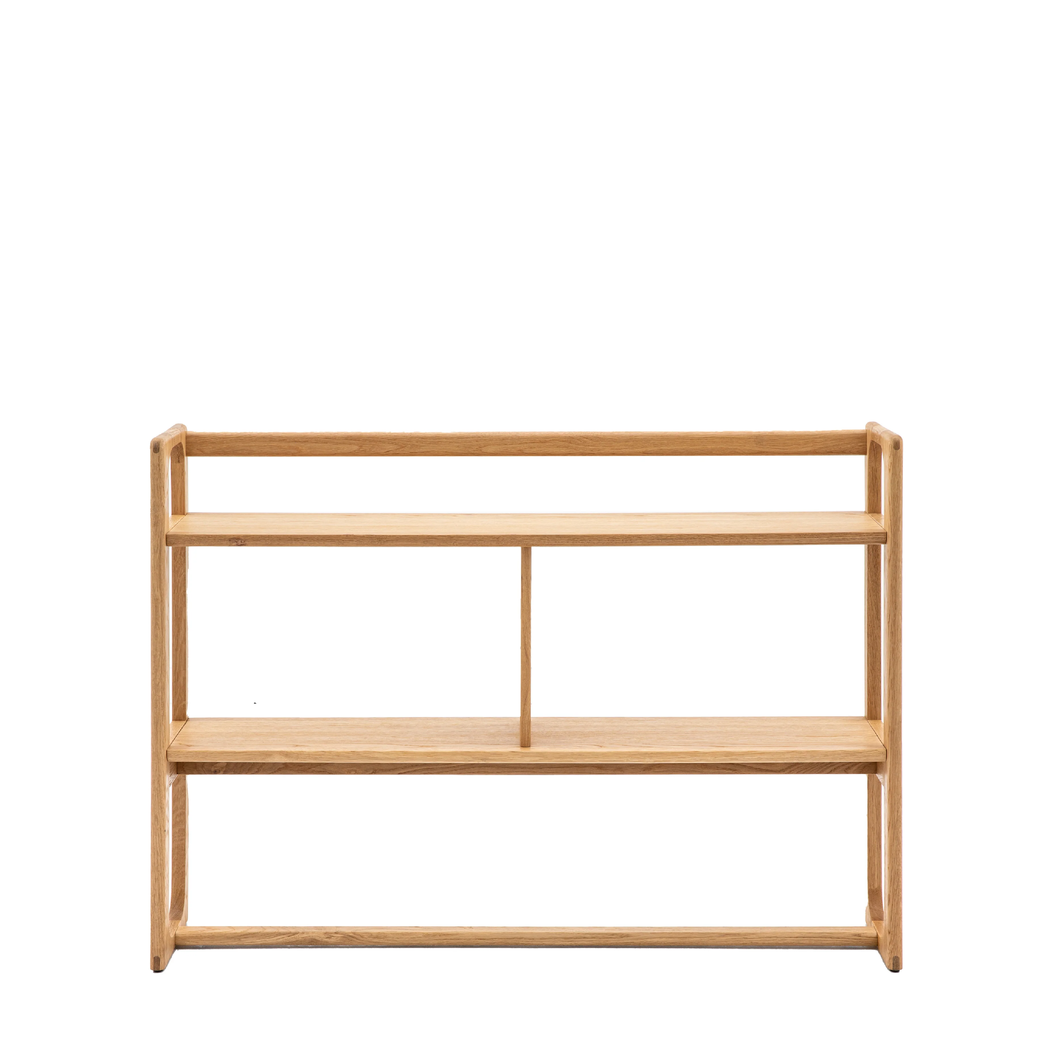 Craft Oak Open Display Unit | Natural | Wide - Image 3