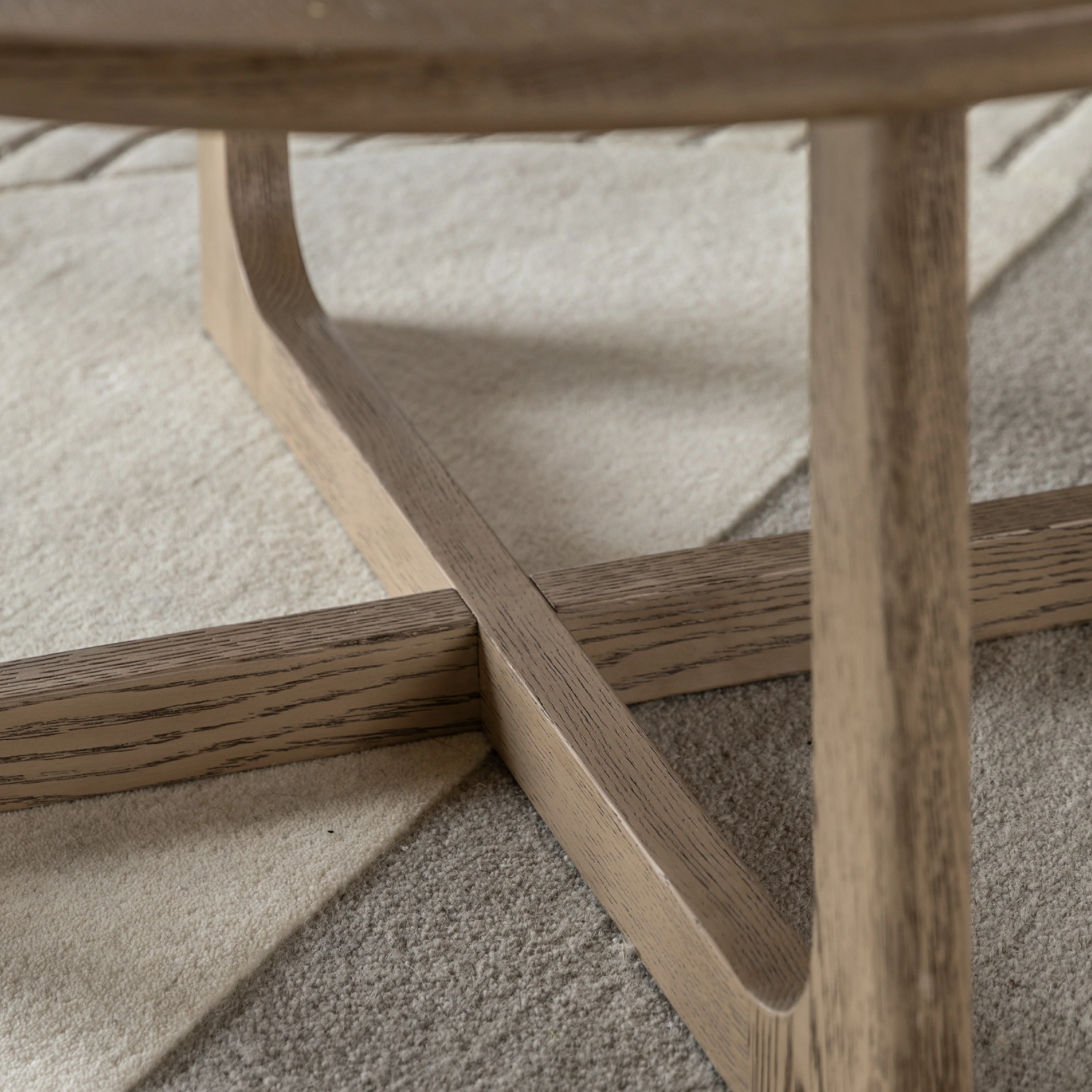 Craft Oak Round Coffee Table | Smoked - Image 2