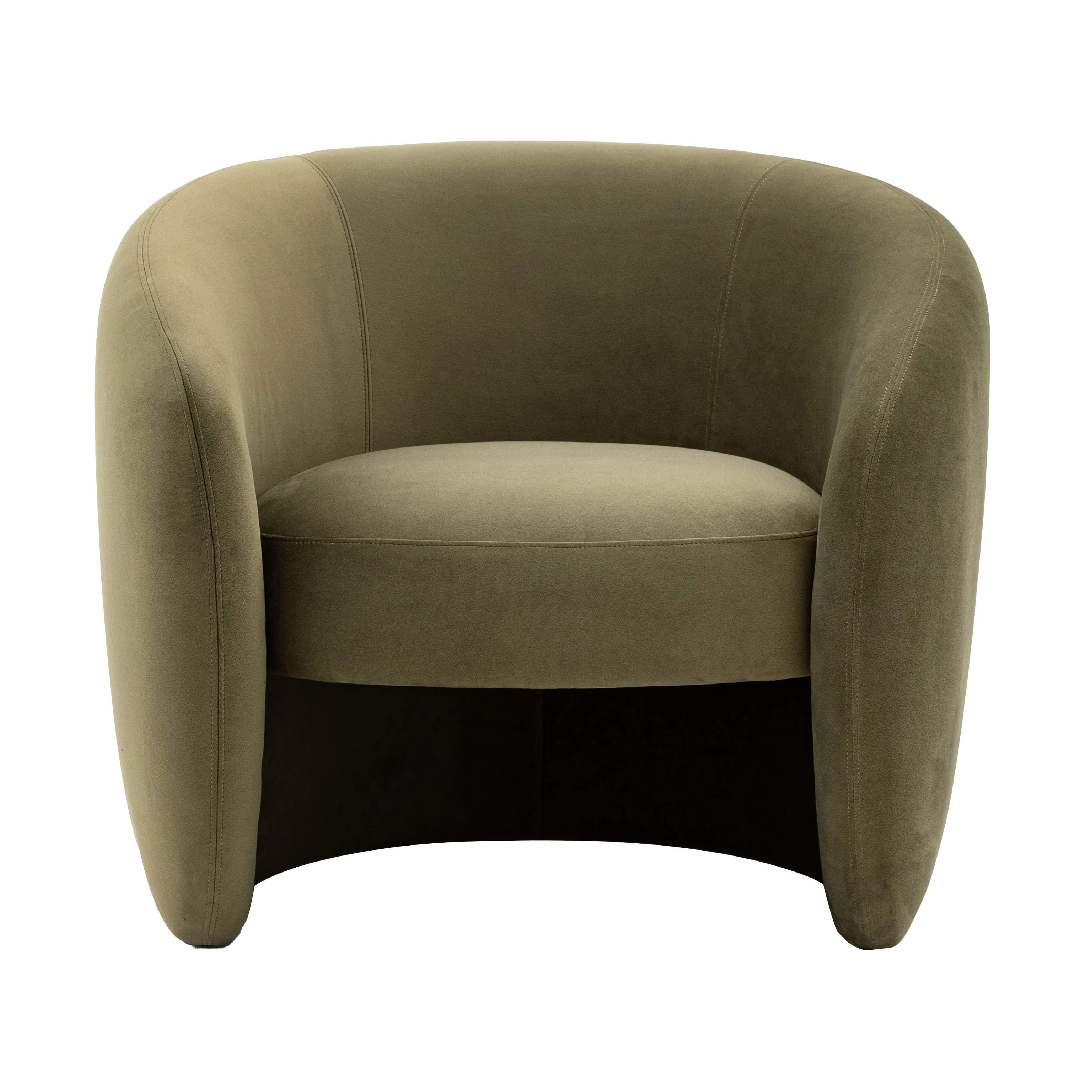 Curvo Retro Armchair | Moss Green - Image 3