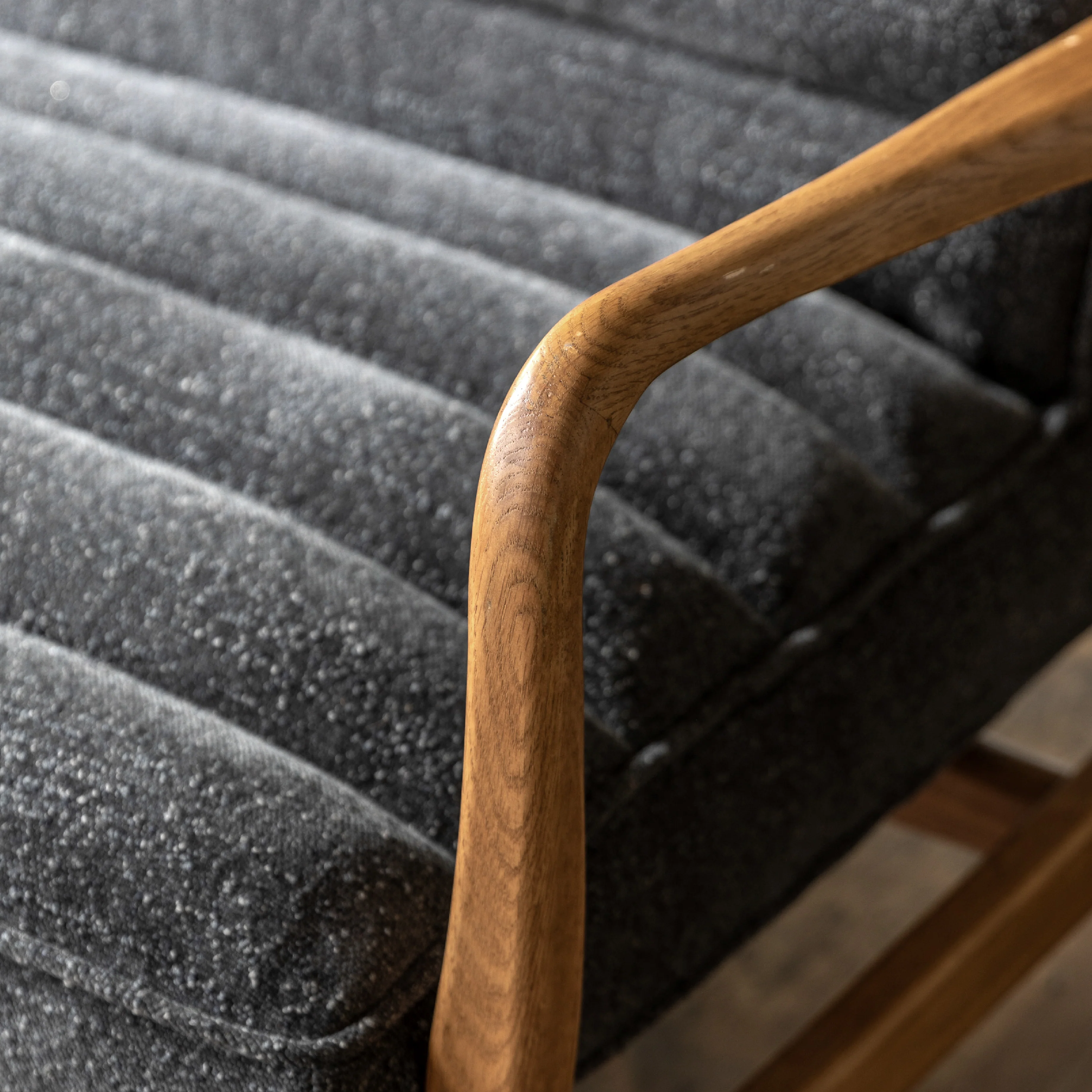 Datsun Boucle 2 Seat Sofa | Charcoal - Image 2