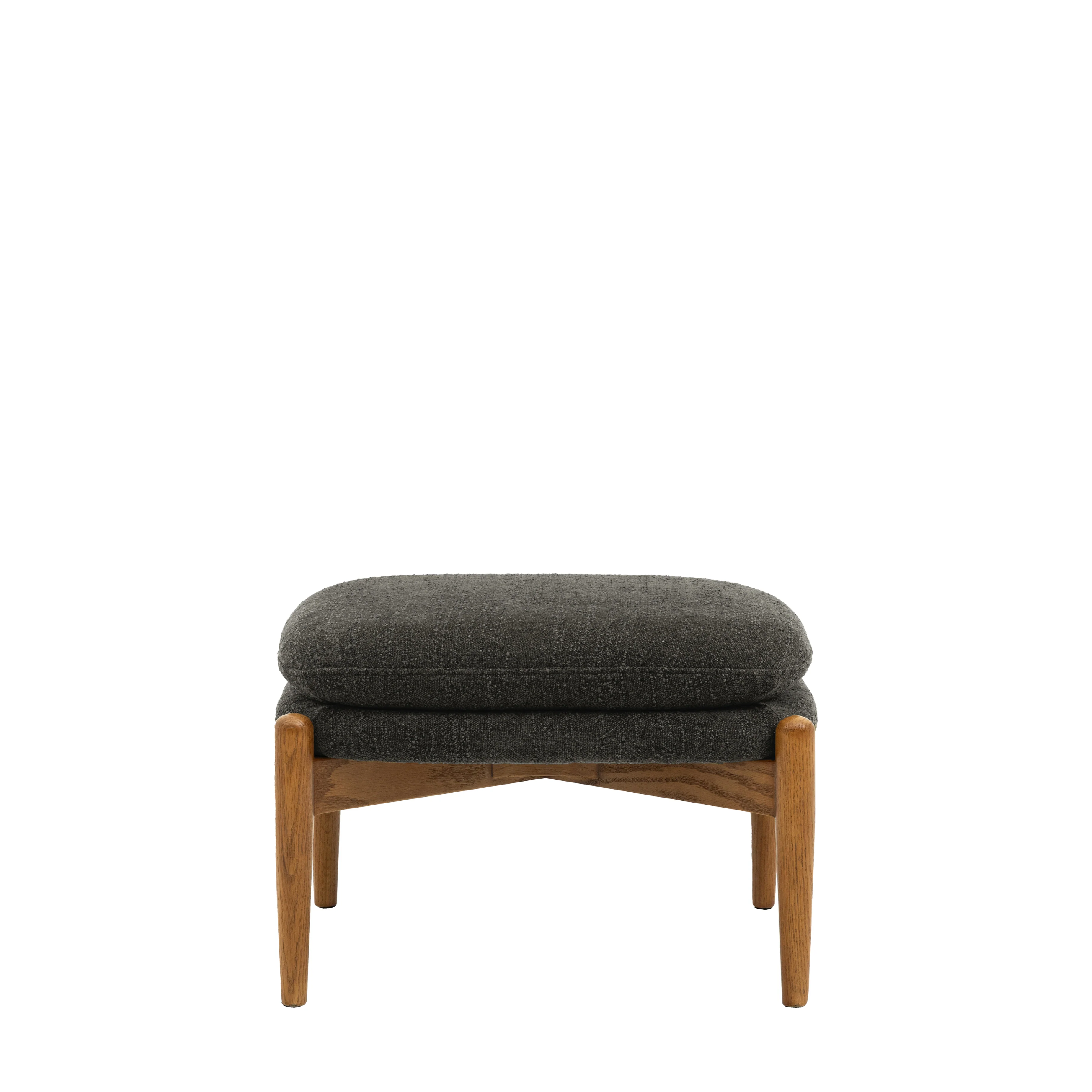 Datsun Boucle Footstool | Charcoal - Image 3