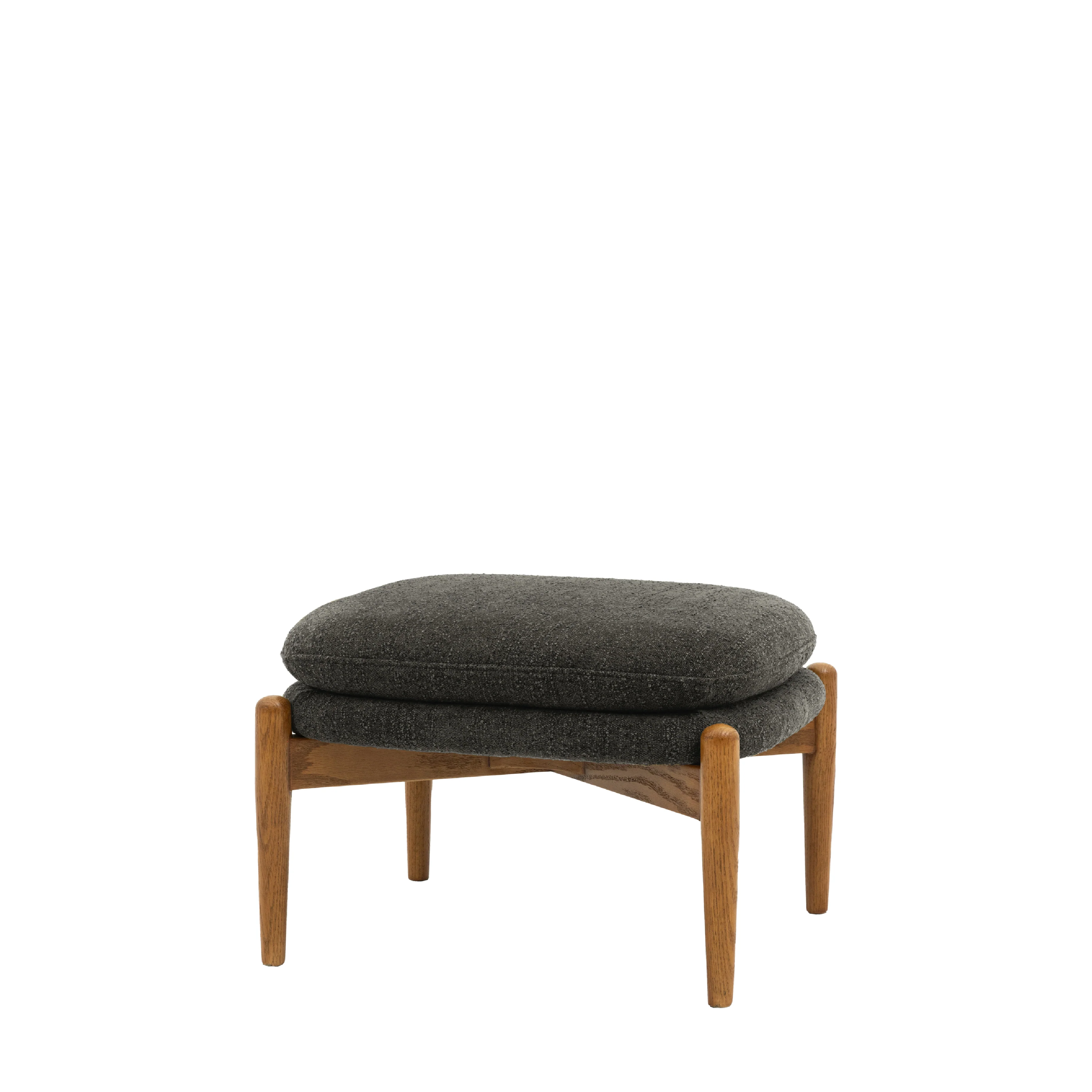 Datsun Boucle Footstool | Charcoal - Image 4