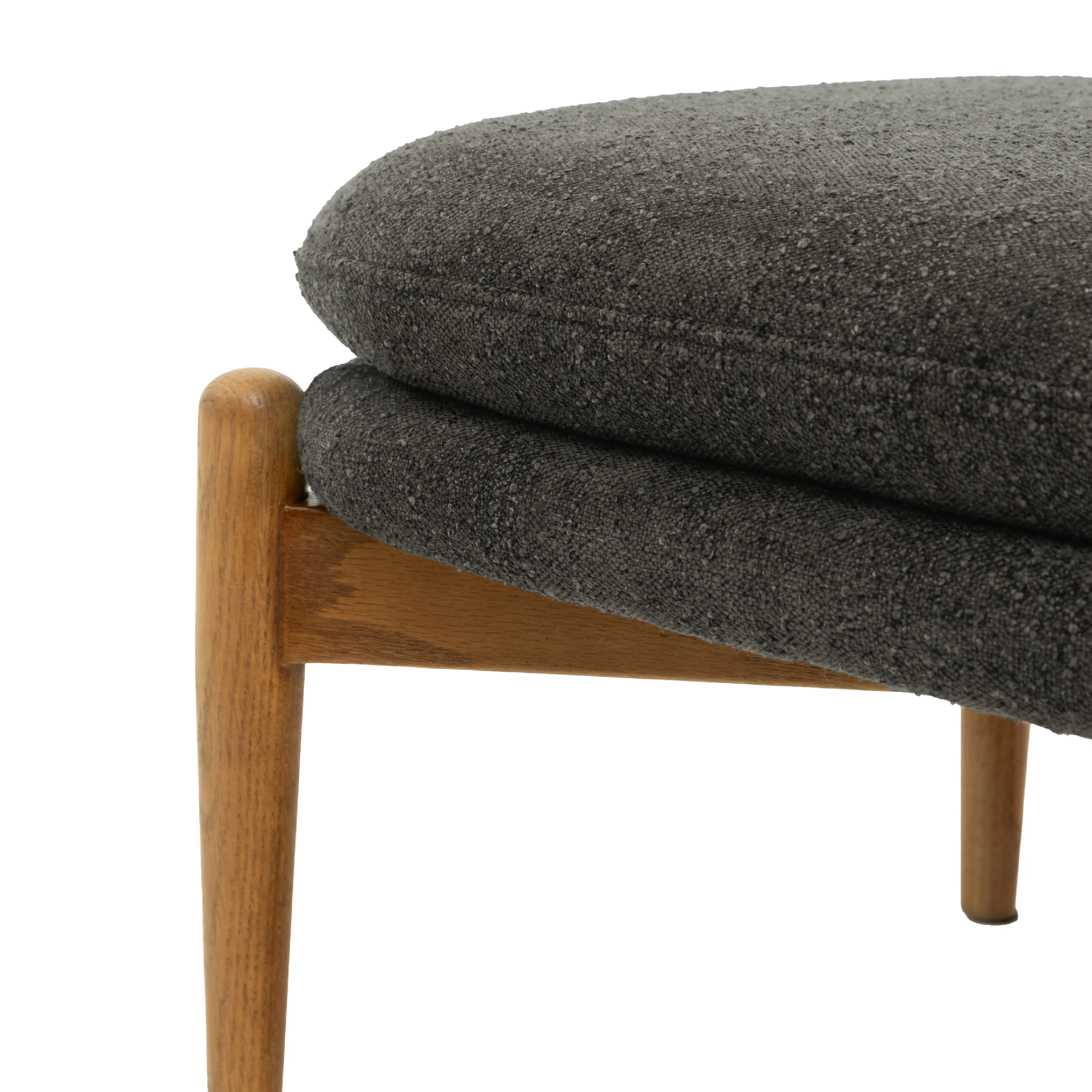 Datsun Boucle Footstool | Charcoal - Image 5