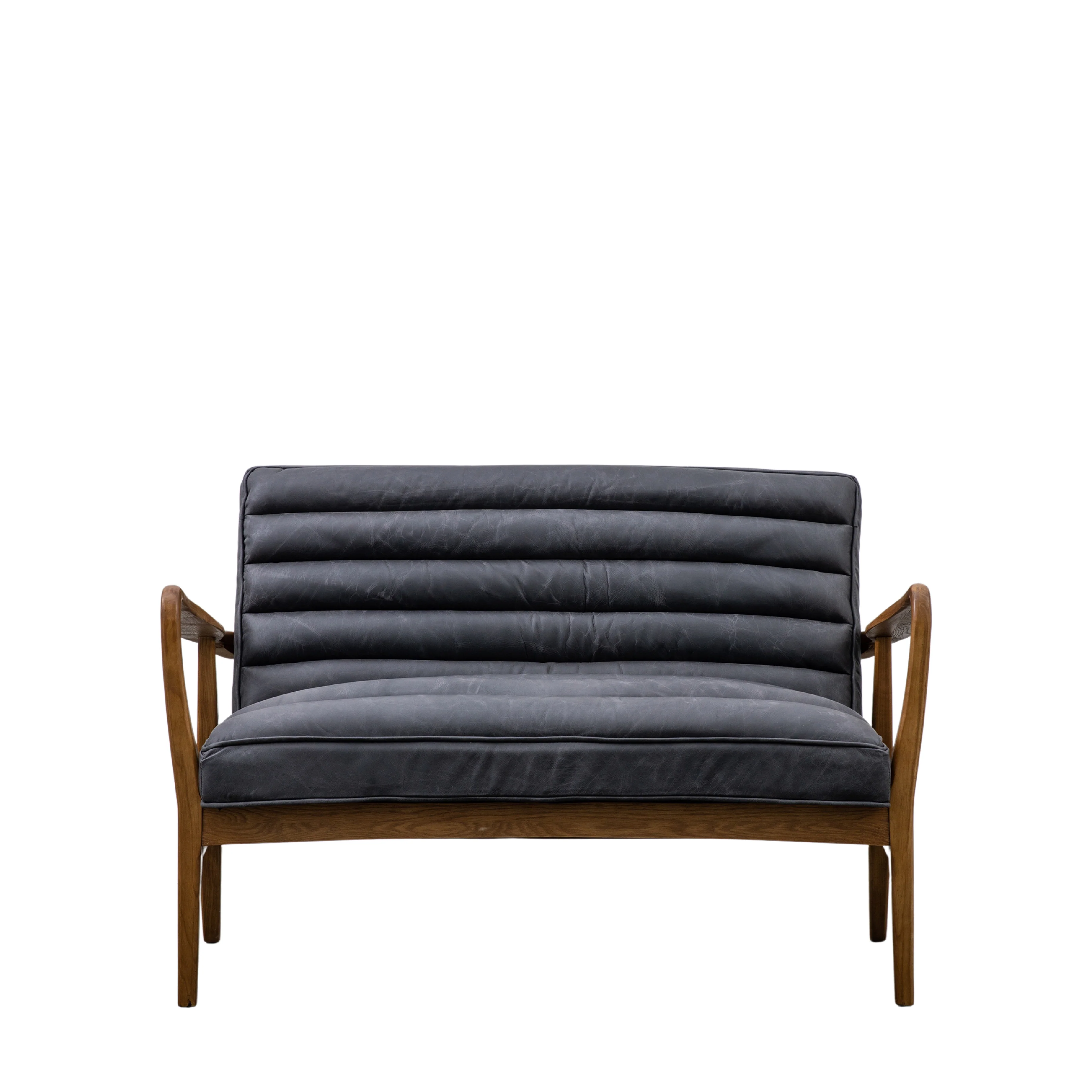 Datsun Mid-Century Modern 2 Seat Sofa | Antique Ebony - Image 3