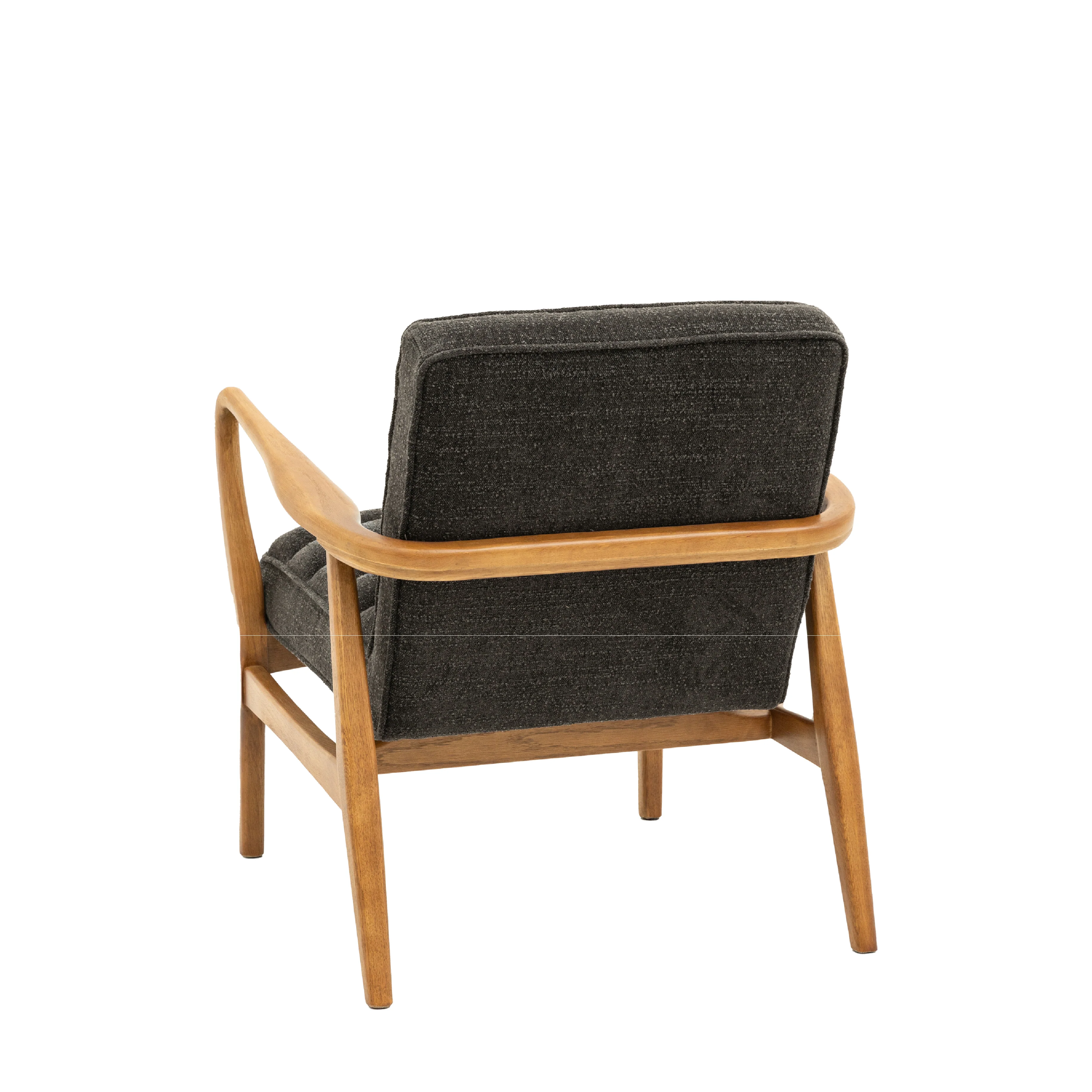 Datsun Mid-Century Modern Boucle Armchair | Charcoal - Image 5