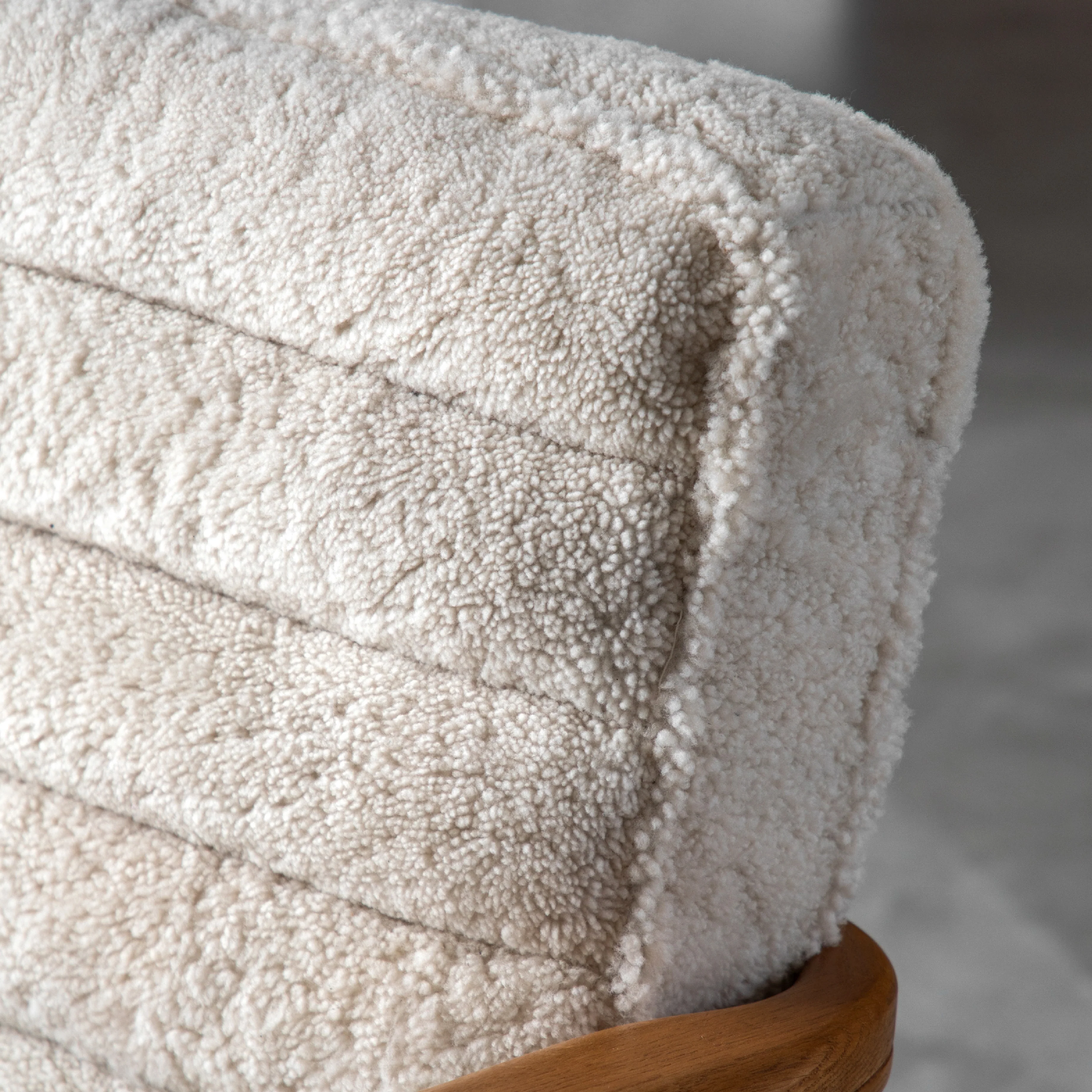Datsun Mid-Century Modern Sheepskin Armchair | Cream - Image 2