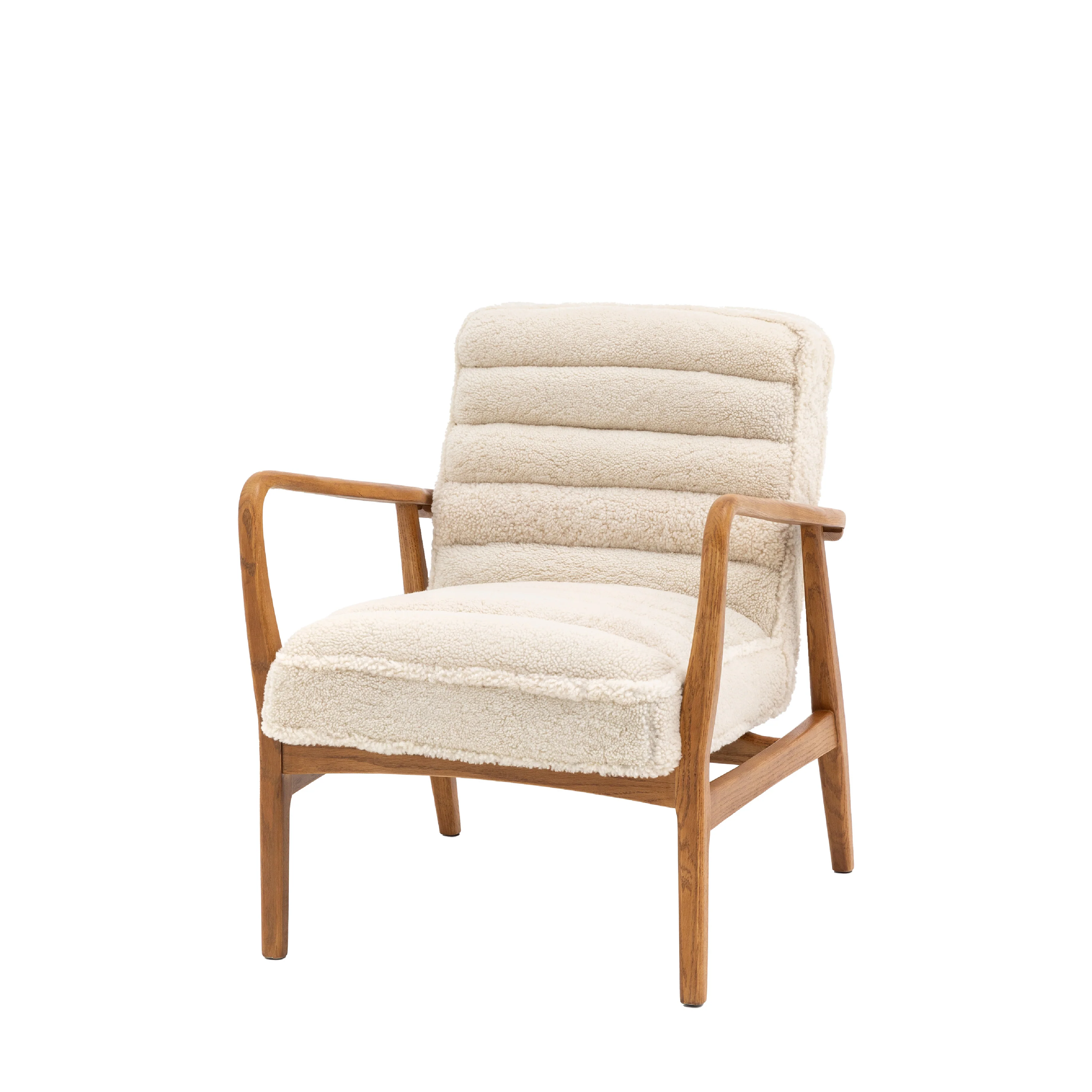 Datsun Mid-Century Modern Sheepskin Armchair | Cream - Image 3