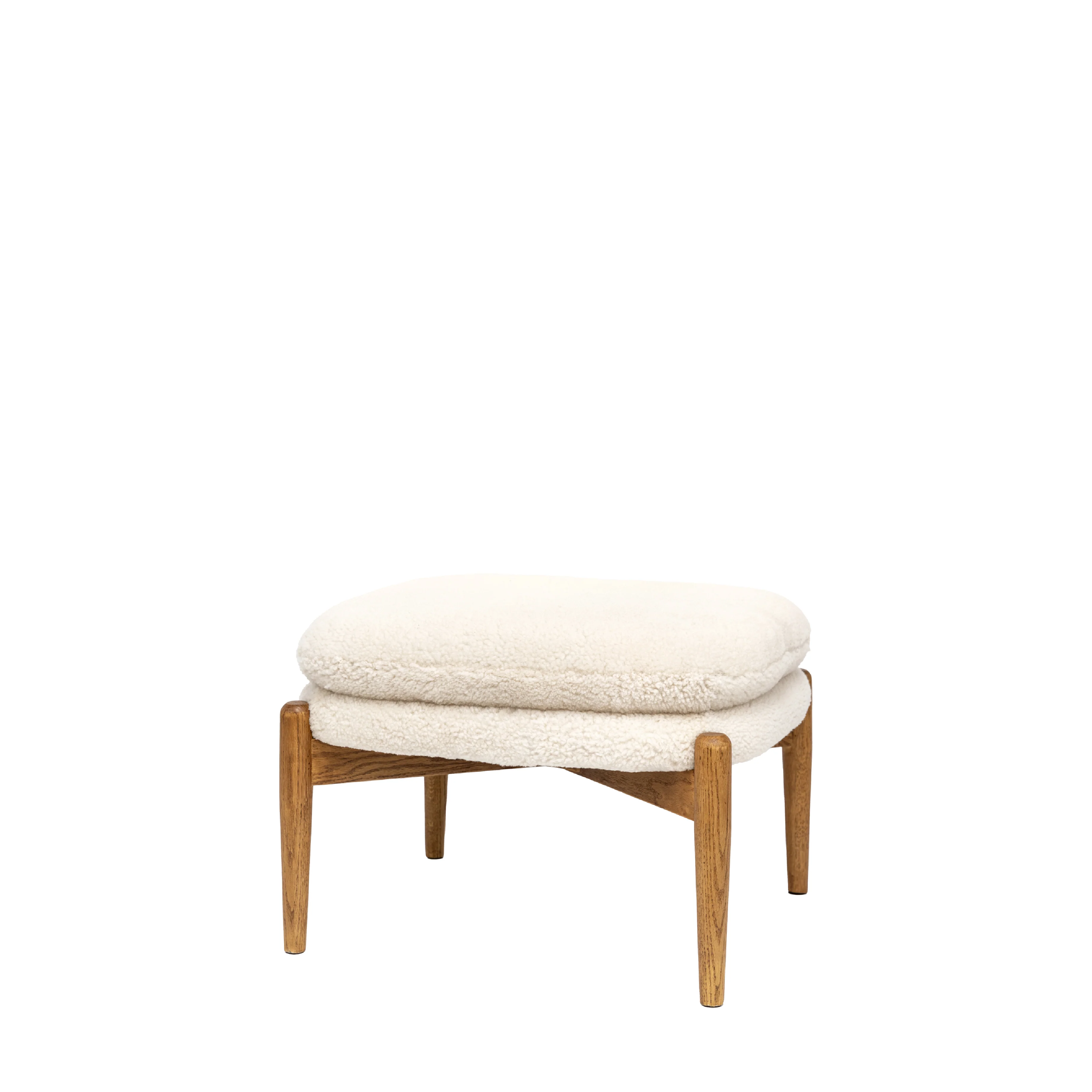 Datsun Sheepskin Footstool | Cream - Image 3